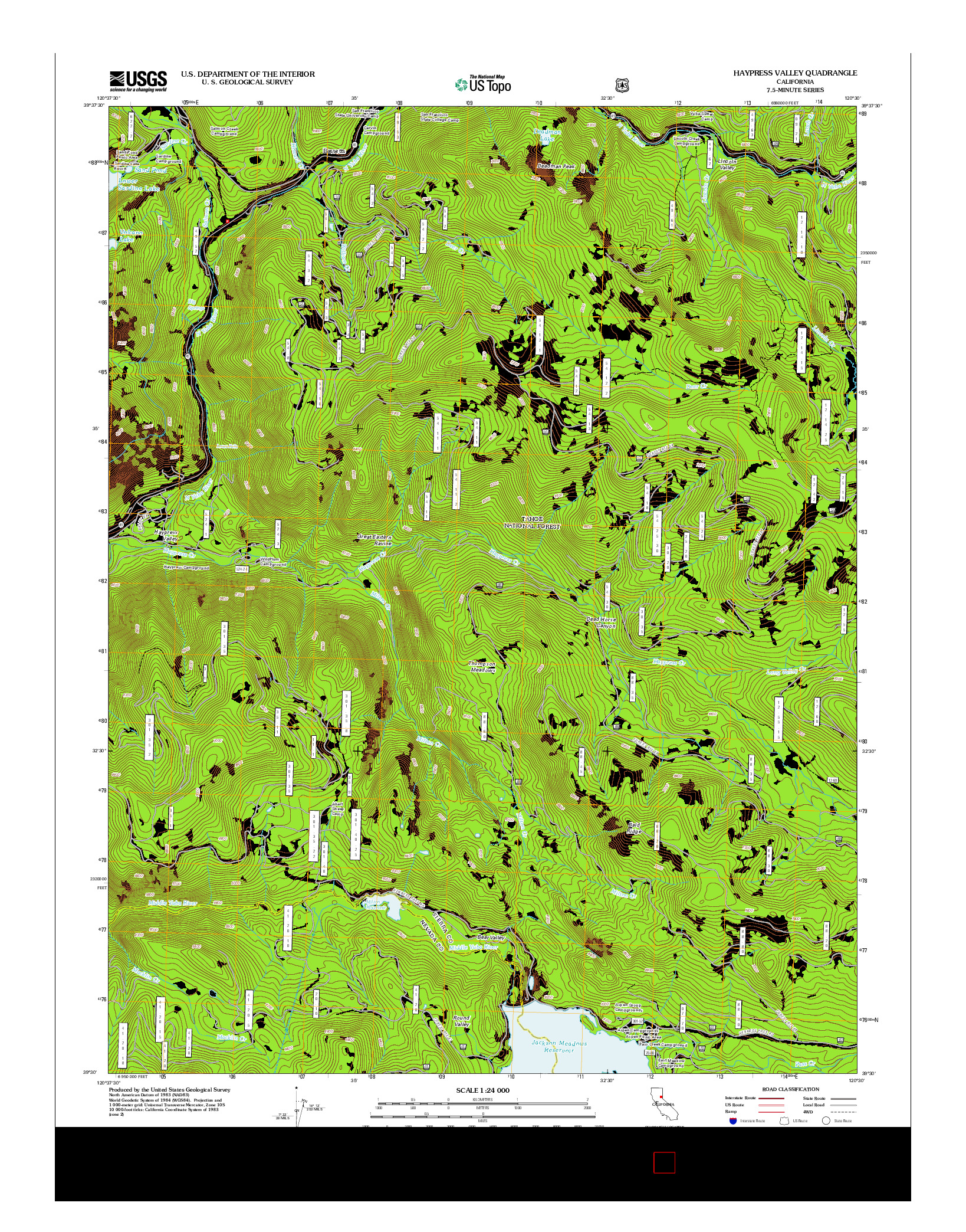 USGS US TOPO 7.5-MINUTE MAP FOR HAYPRESS VALLEY, CA 2012