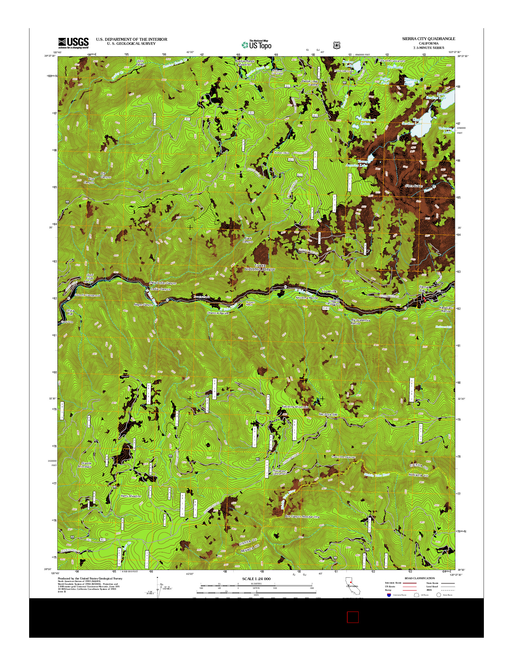 USGS US TOPO 7.5-MINUTE MAP FOR SIERRA CITY, CA 2012