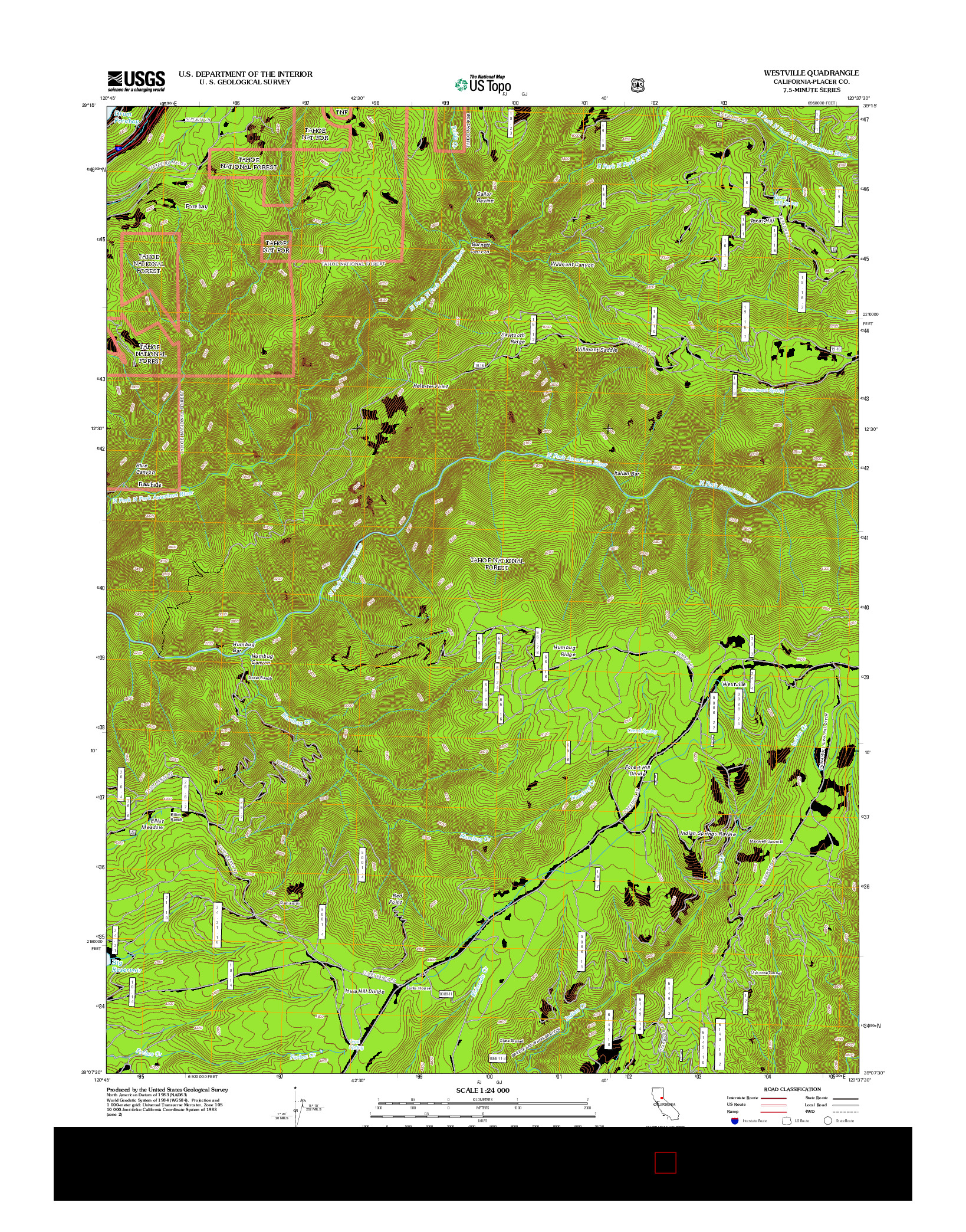 USGS US TOPO 7.5-MINUTE MAP FOR WESTVILLE, CA 2012