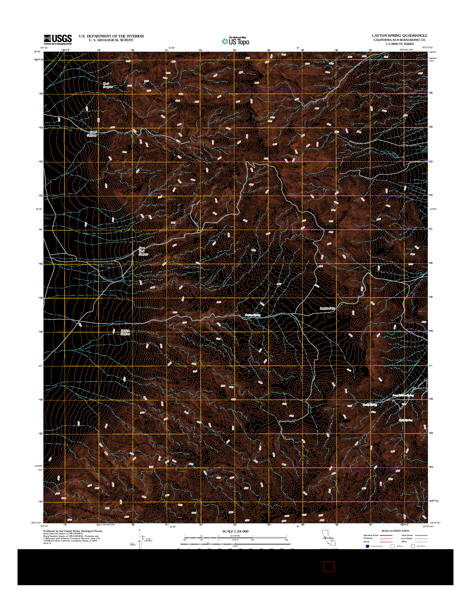 USGS US TOPO 7.5-MINUTE MAP FOR LAYTON SPRING, CA 2012