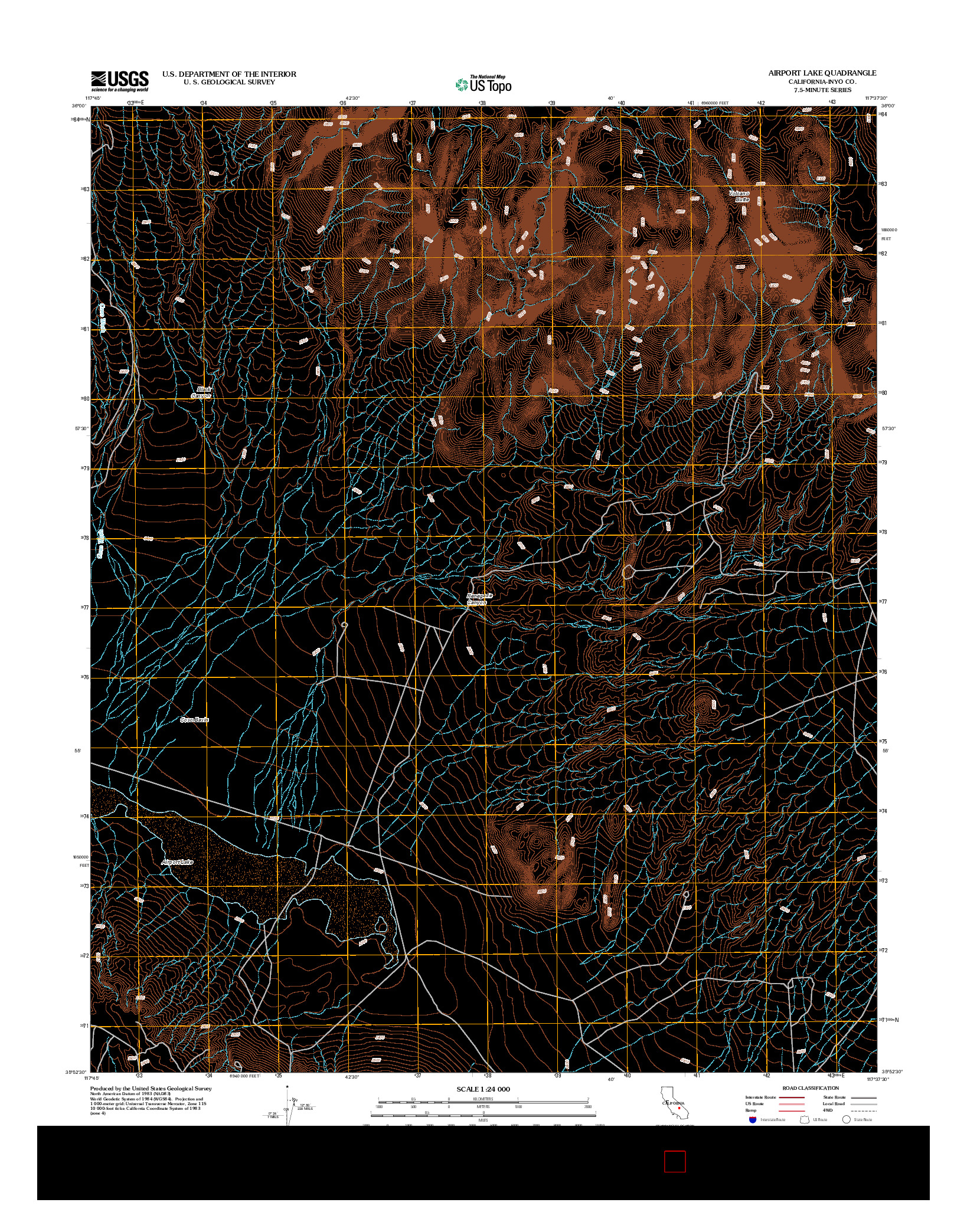 USGS US TOPO 7.5-MINUTE MAP FOR AIRPORT LAKE, CA 2012