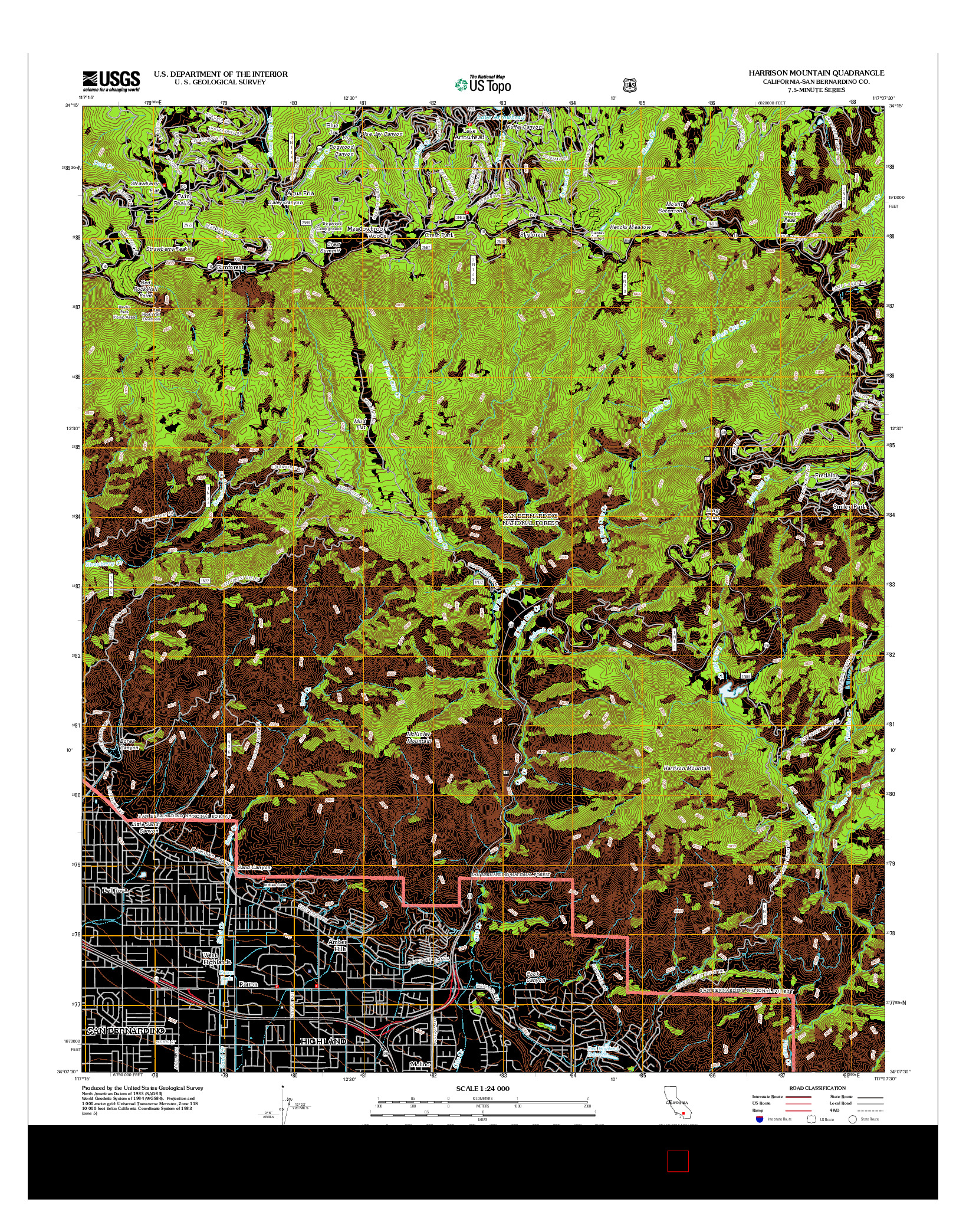 USGS US TOPO 7.5-MINUTE MAP FOR HARRISON MOUNTAIN, CA 2012