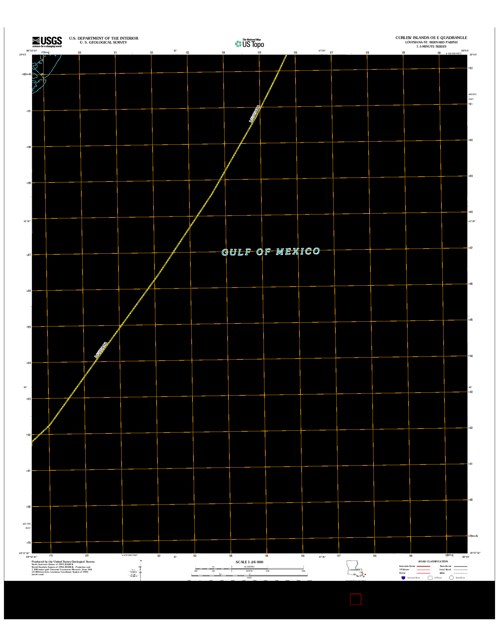 USGS US TOPO 7.5-MINUTE MAP FOR CURLEW ISLANDS OE E, LA 2012
