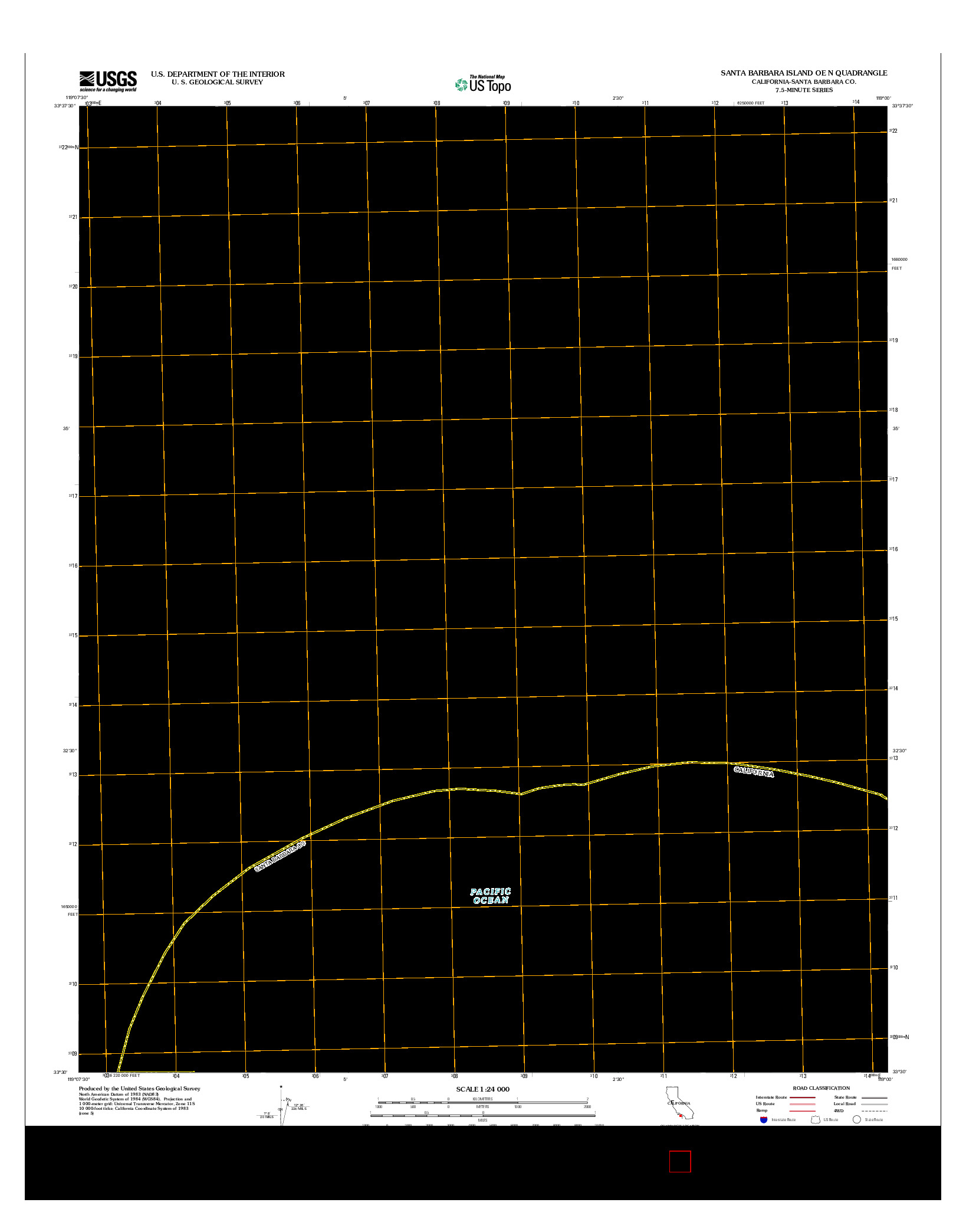 USGS US TOPO 7.5-MINUTE MAP FOR SANTA BARBARA ISLAND OE N, CA 2012