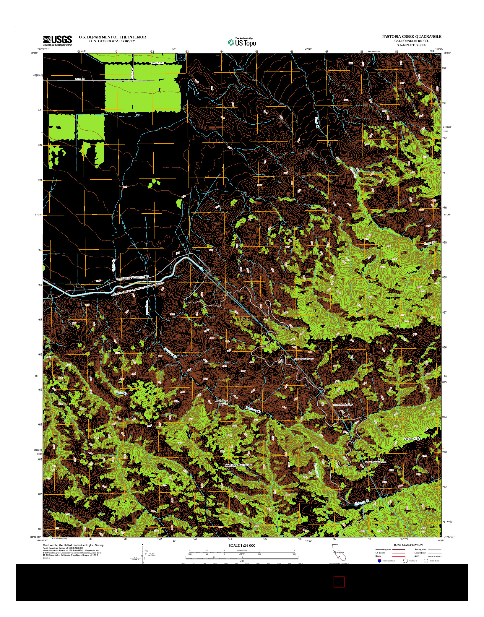 USGS US TOPO 7.5-MINUTE MAP FOR PASTORIA CREEK, CA 2012