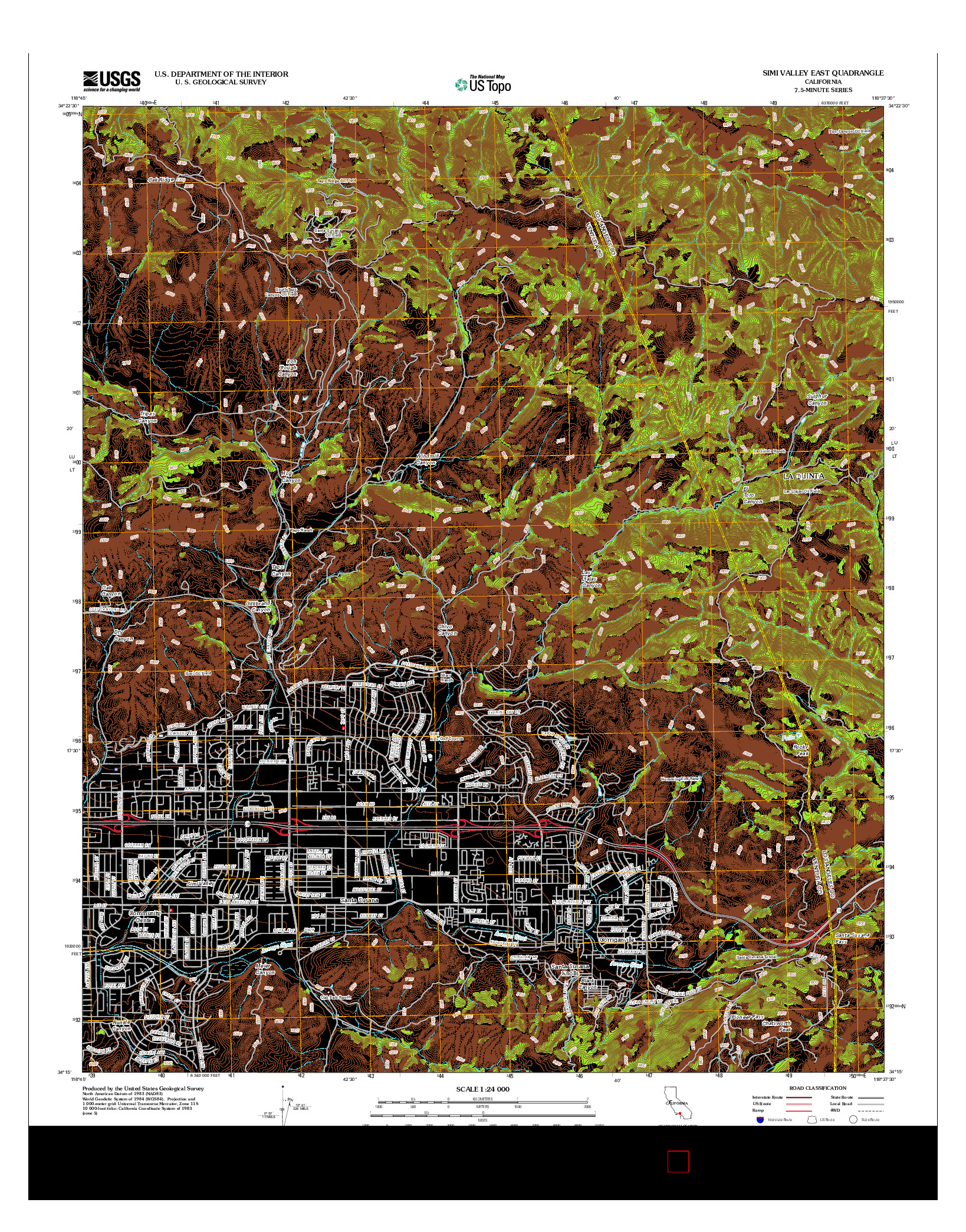 USGS US TOPO 7.5-MINUTE MAP FOR SIMI VALLEY EAST, CA 2012