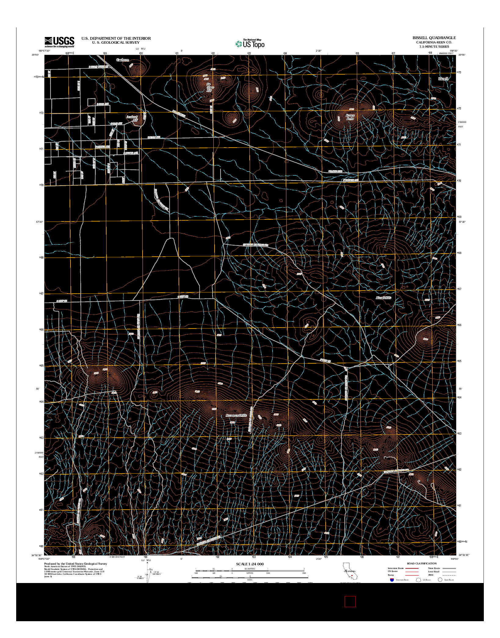 USGS US TOPO 7.5-MINUTE MAP FOR BISSELL, CA 2012