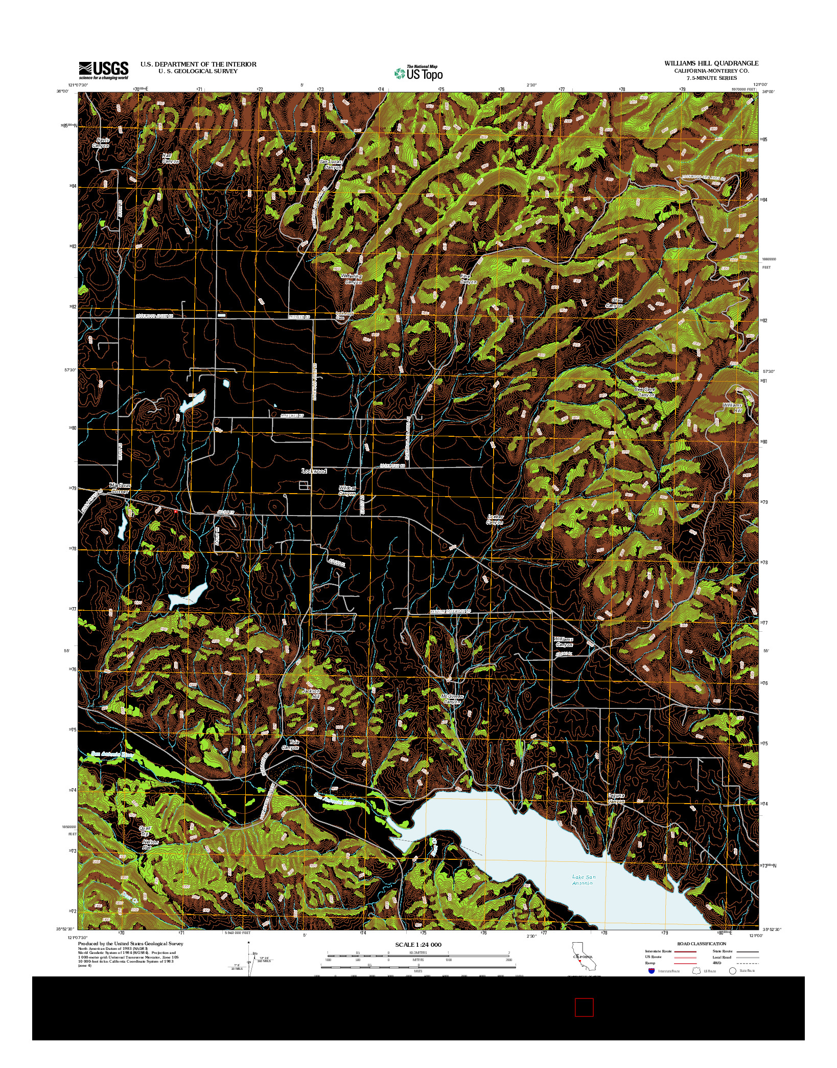 USGS US TOPO 7.5-MINUTE MAP FOR WILLIAMS HILL, CA 2012