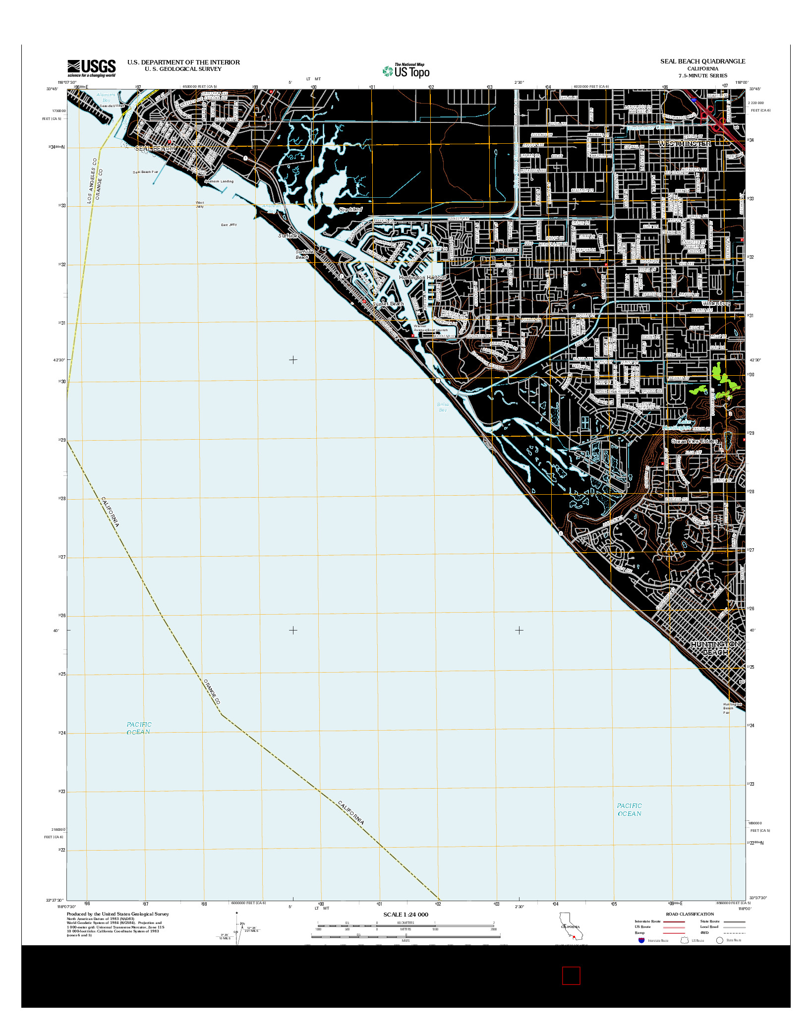 USGS US TOPO 7.5-MINUTE MAP FOR SEAL BEACH, CA 2012