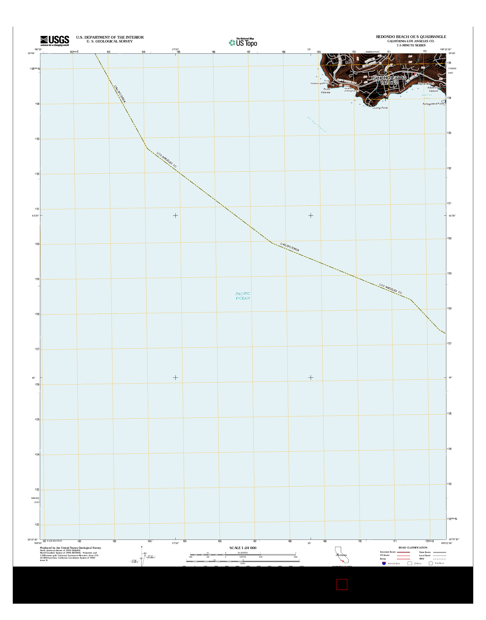 USGS US TOPO 7.5-MINUTE MAP FOR REDONDO BEACH OE S, CA 2012