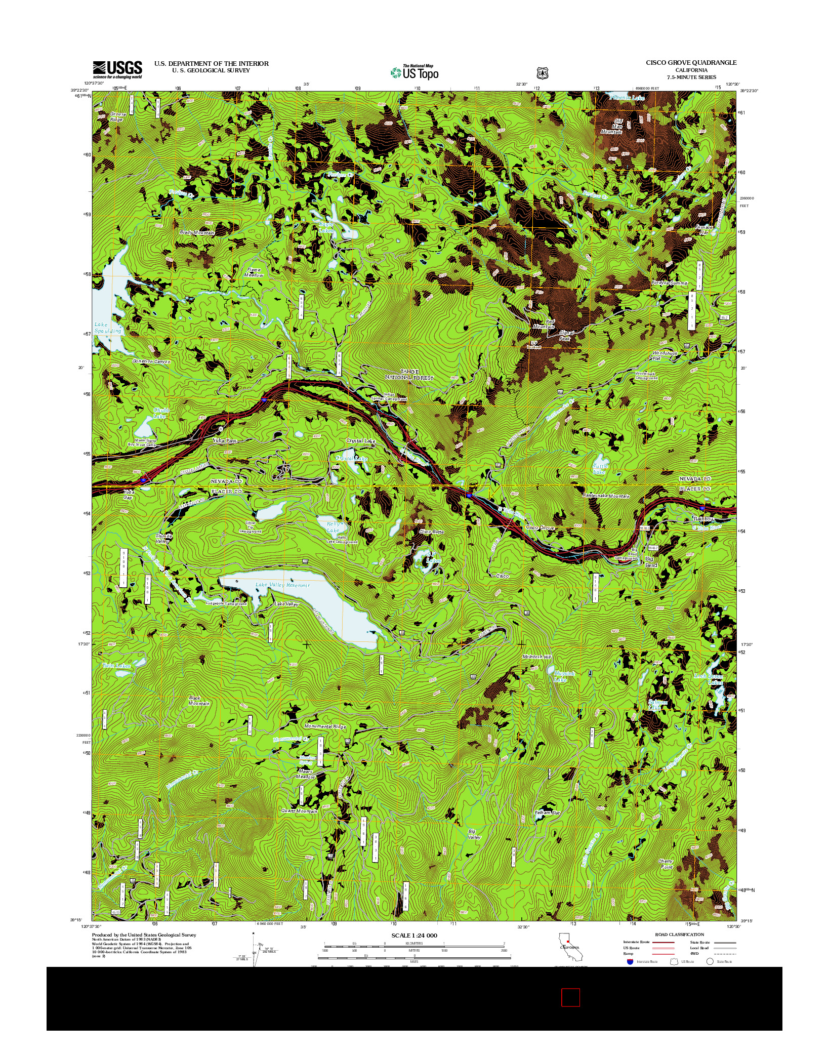 USGS US TOPO 7.5-MINUTE MAP FOR CISCO GROVE, CA 2012