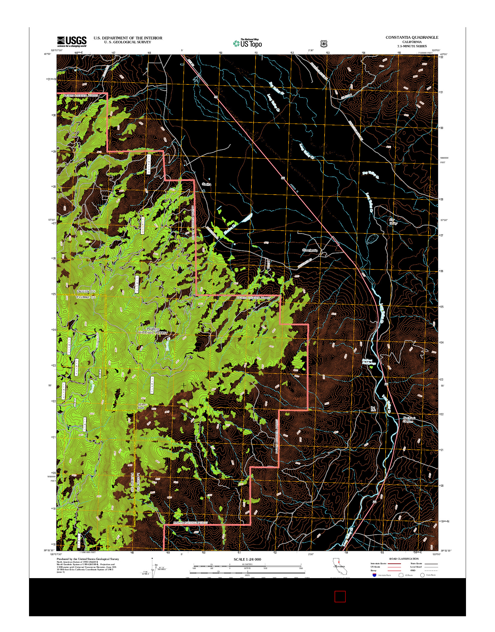 USGS US TOPO 7.5-MINUTE MAP FOR CONSTANTIA, CA 2012