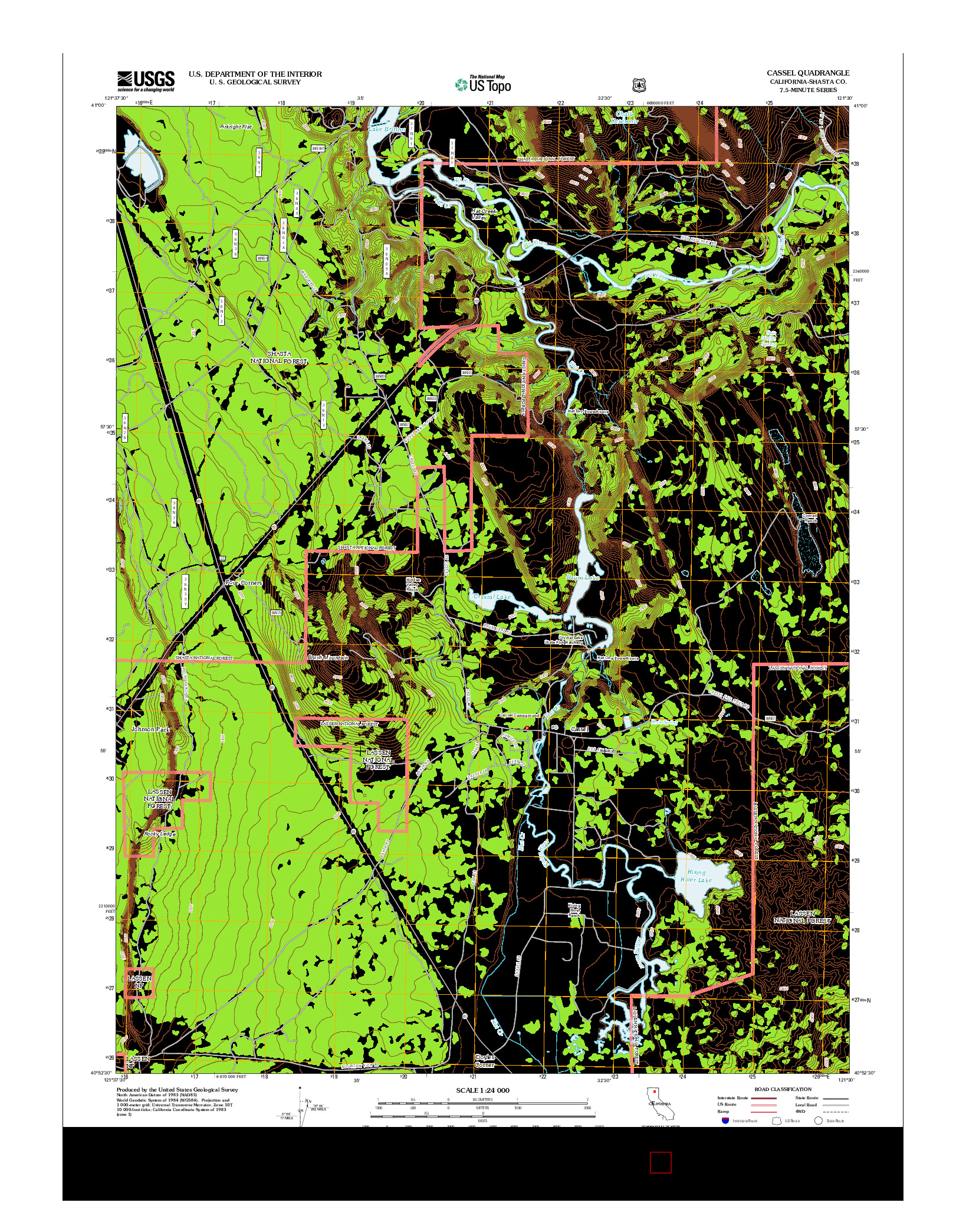 USGS US TOPO 7.5-MINUTE MAP FOR CASSEL, CA 2012