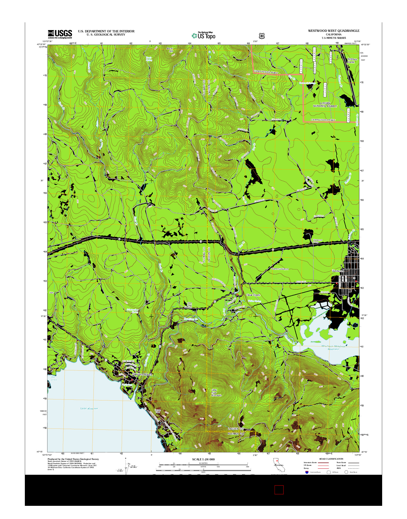 USGS US TOPO 7.5-MINUTE MAP FOR WESTWOOD WEST, CA 2012