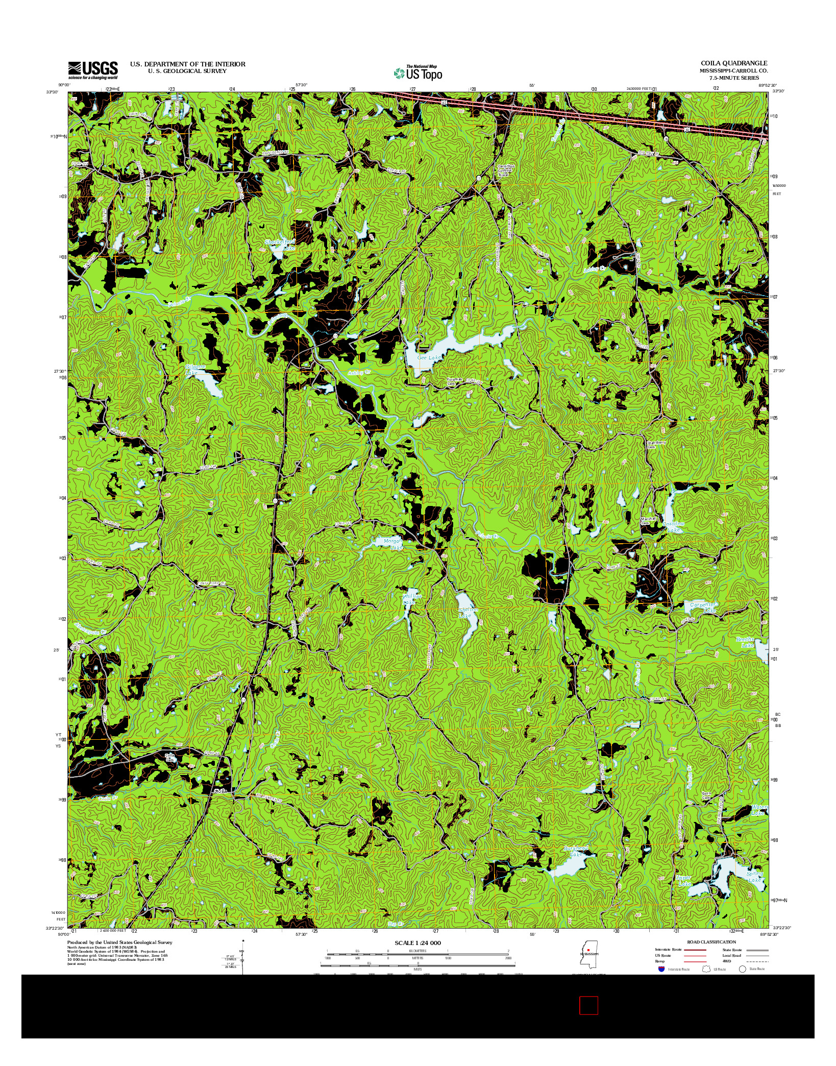 USGS US TOPO 7.5-MINUTE MAP FOR COILA, MS 2012