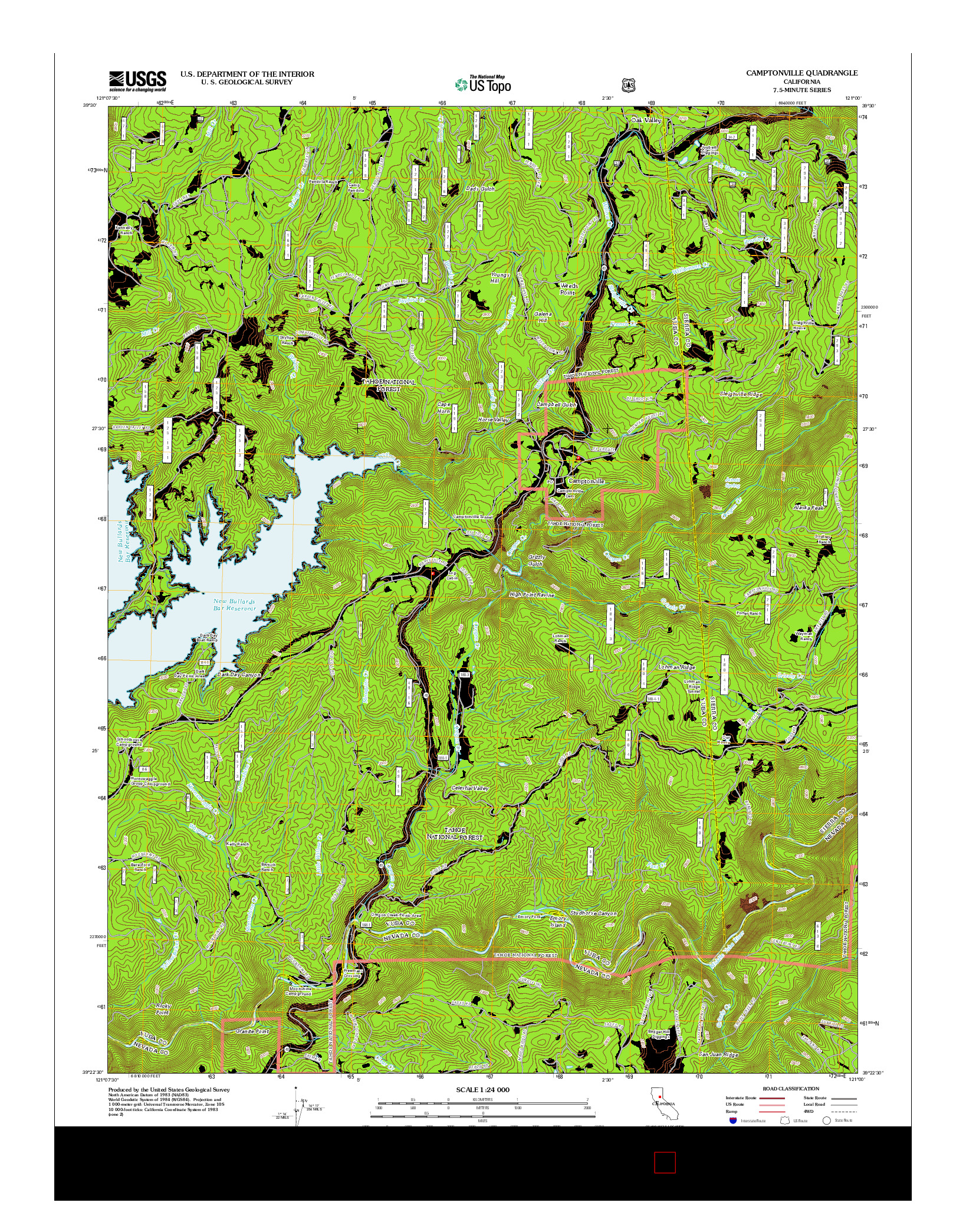 USGS US TOPO 7.5-MINUTE MAP FOR CAMPTONVILLE, CA 2012