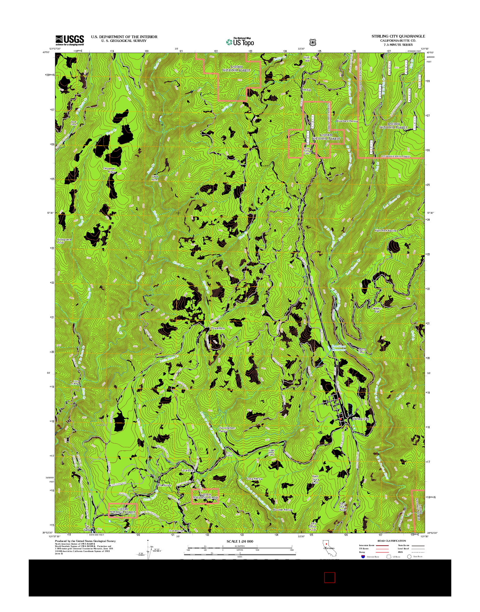 USGS US TOPO 7.5-MINUTE MAP FOR STIRLING CITY, CA 2012