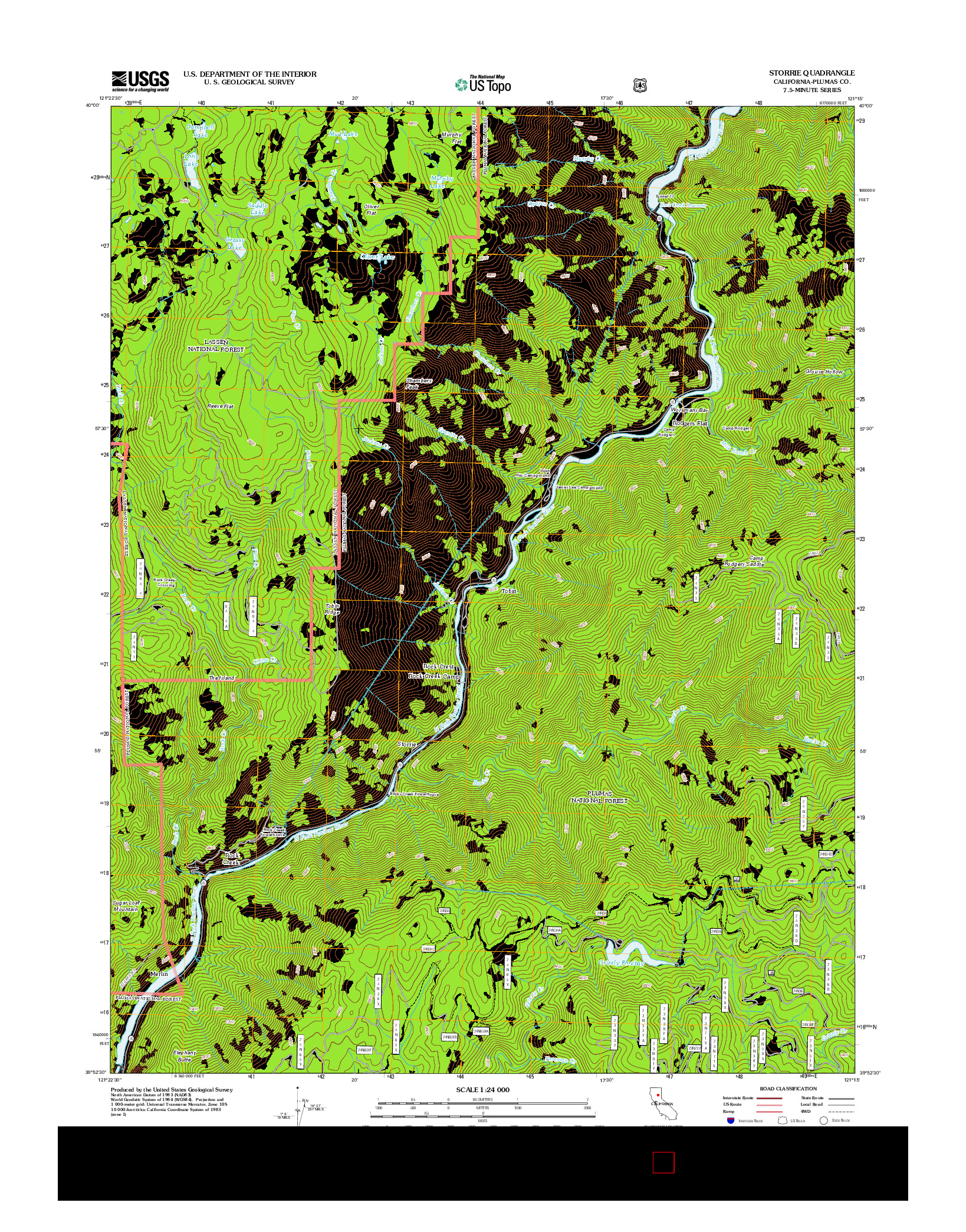 USGS US TOPO 7.5-MINUTE MAP FOR STORRIE, CA 2012