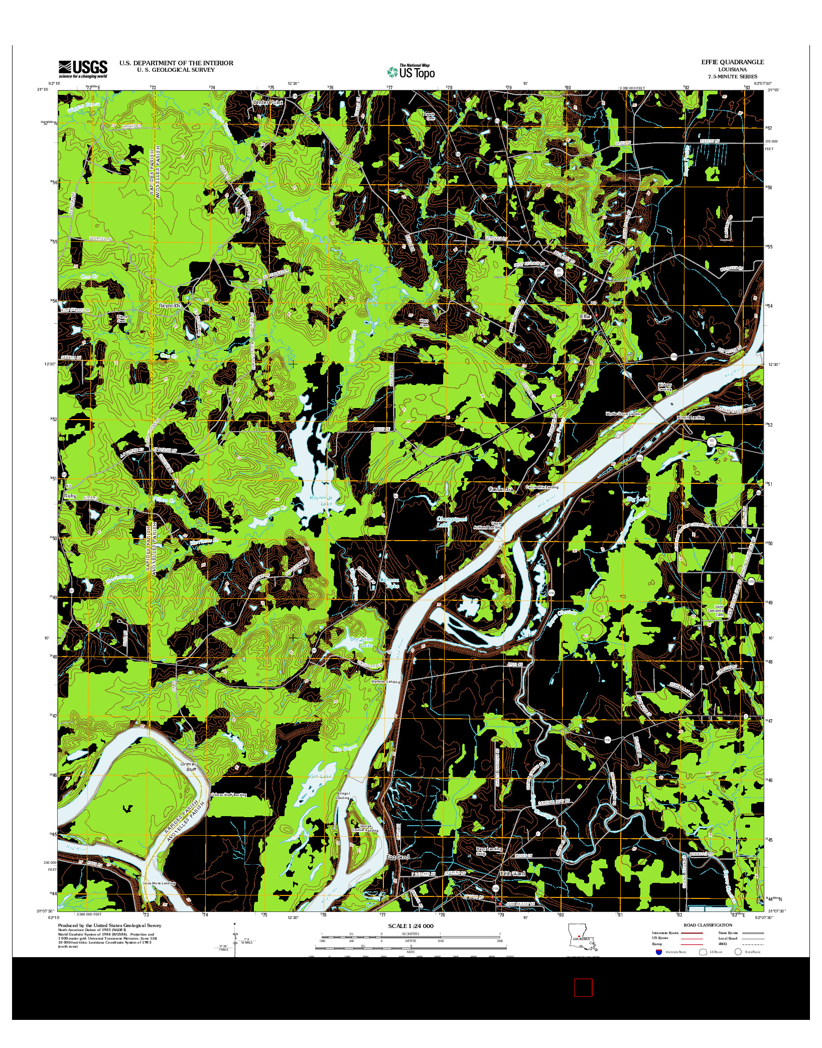 USGS US TOPO 7.5-MINUTE MAP FOR EFFIE, LA 2012