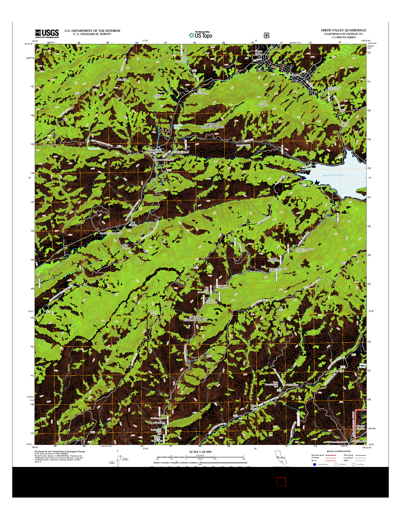 USGS US TOPO 7.5-MINUTE MAP FOR GREEN VALLEY, CA 2012