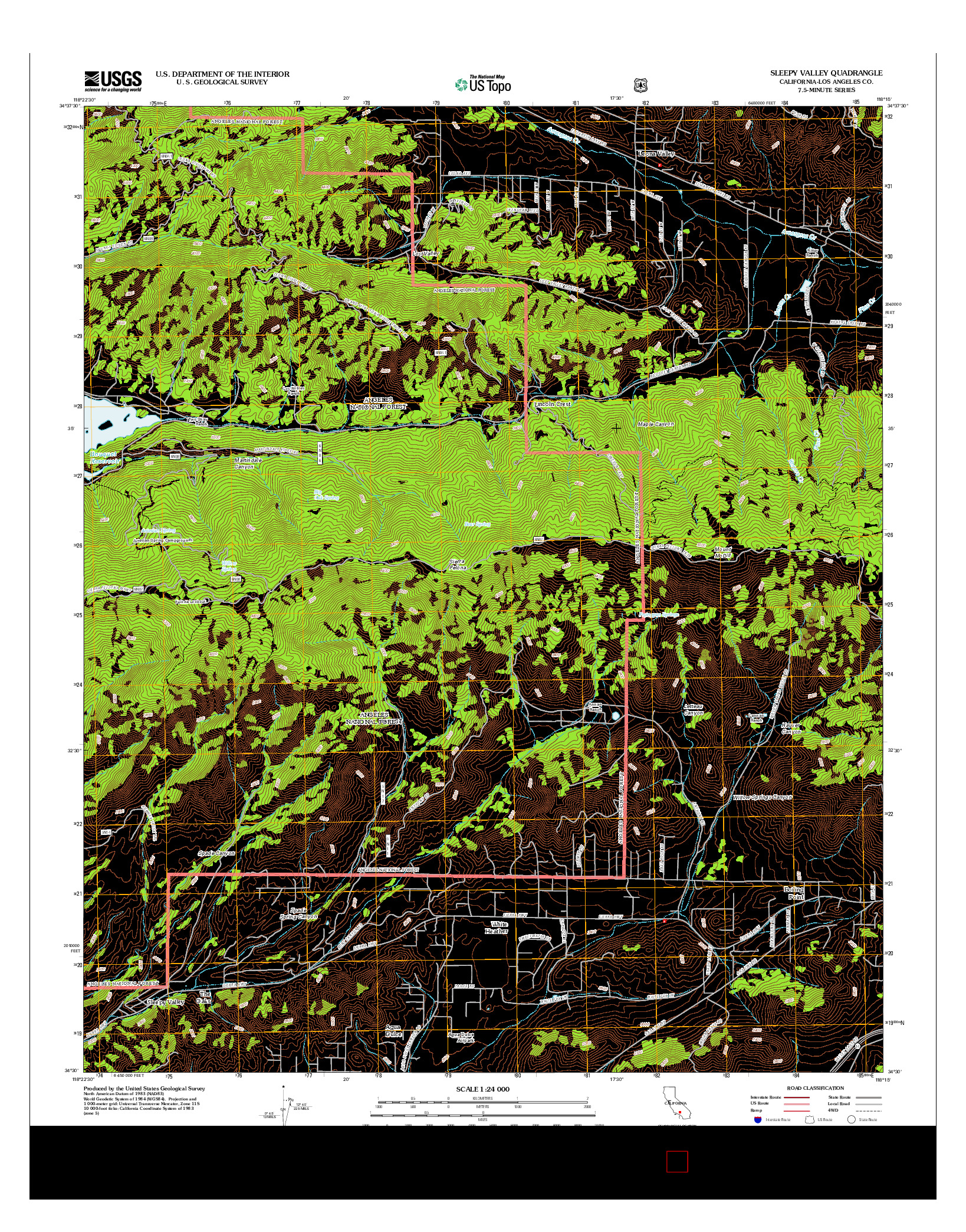 USGS US TOPO 7.5-MINUTE MAP FOR SLEEPY VALLEY, CA 2012