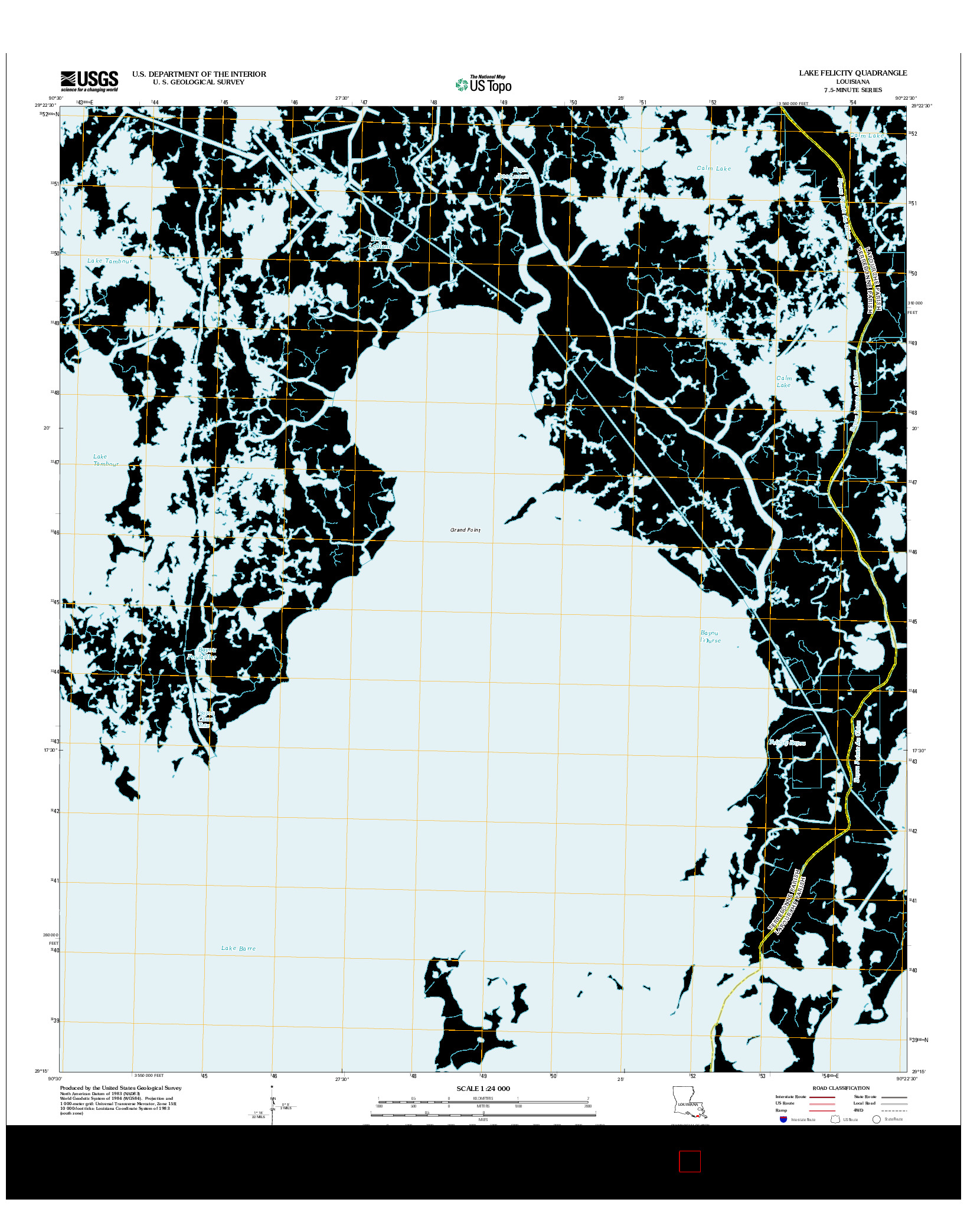 USGS US TOPO 7.5-MINUTE MAP FOR LAKE FELICITY, LA 2012