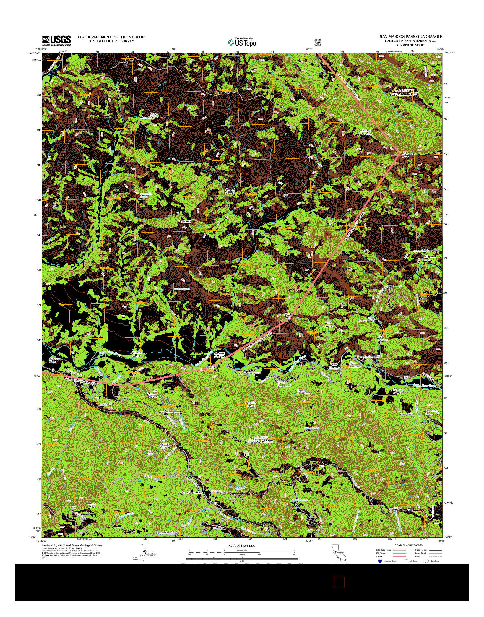 USGS US TOPO 7.5-MINUTE MAP FOR SAN MARCOS PASS, CA 2012