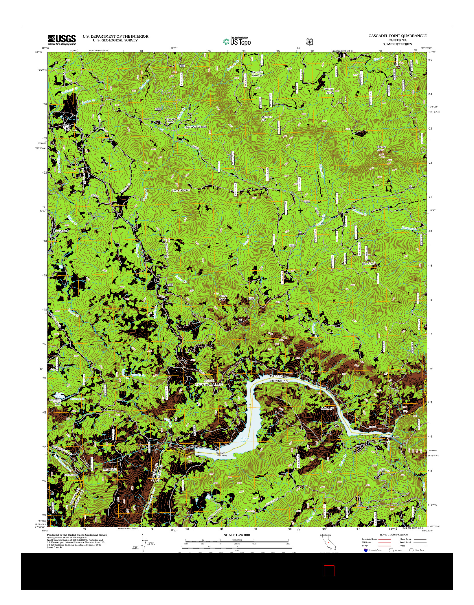 USGS US TOPO 7.5-MINUTE MAP FOR CASCADEL POINT, CA 2012