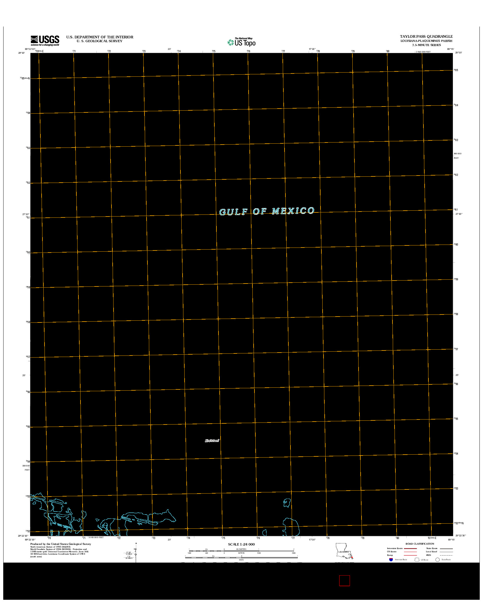 USGS US TOPO 7.5-MINUTE MAP FOR TAYLOR PASS, LA 2012