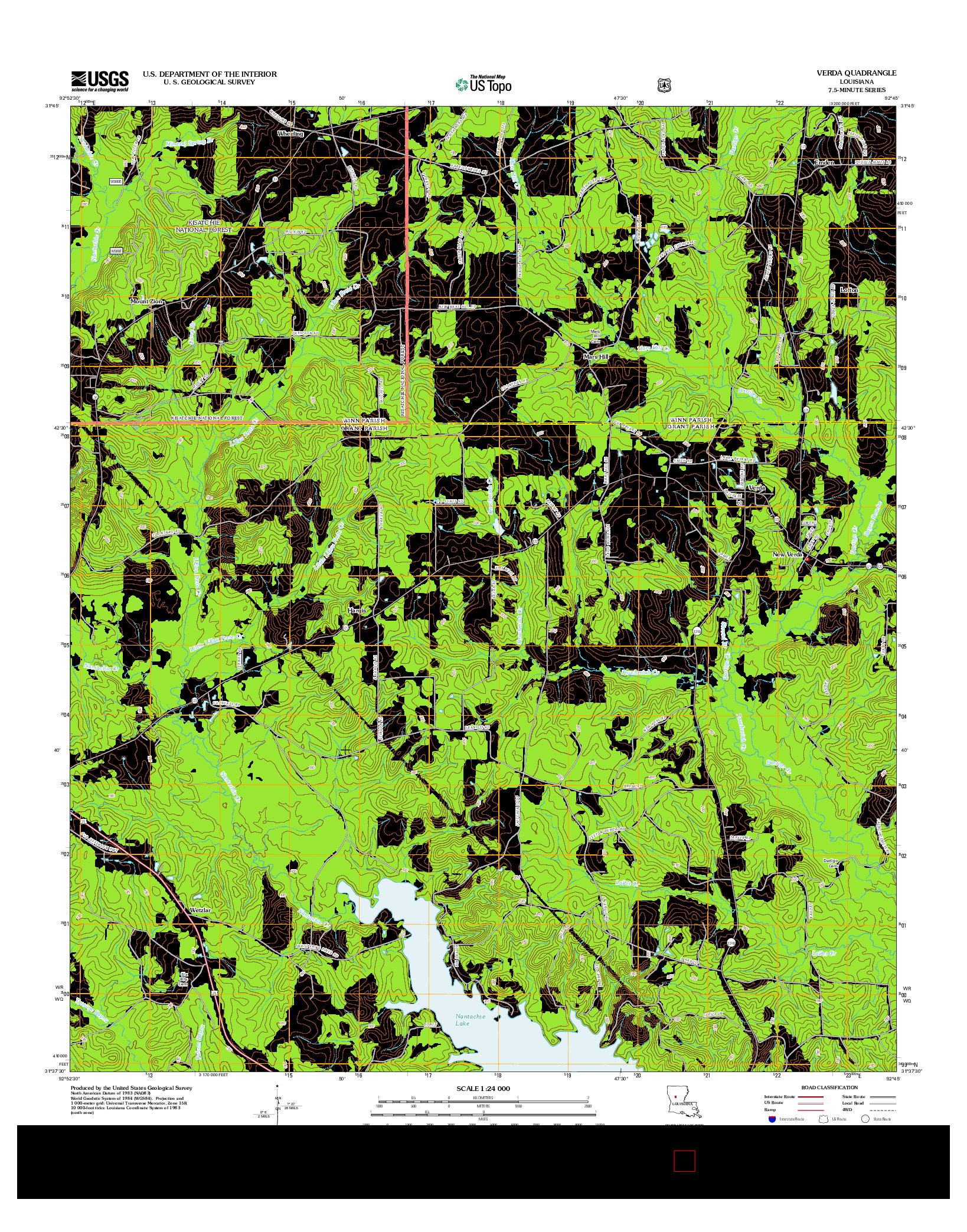 USGS US TOPO 7.5-MINUTE MAP FOR VERDA, LA 2012