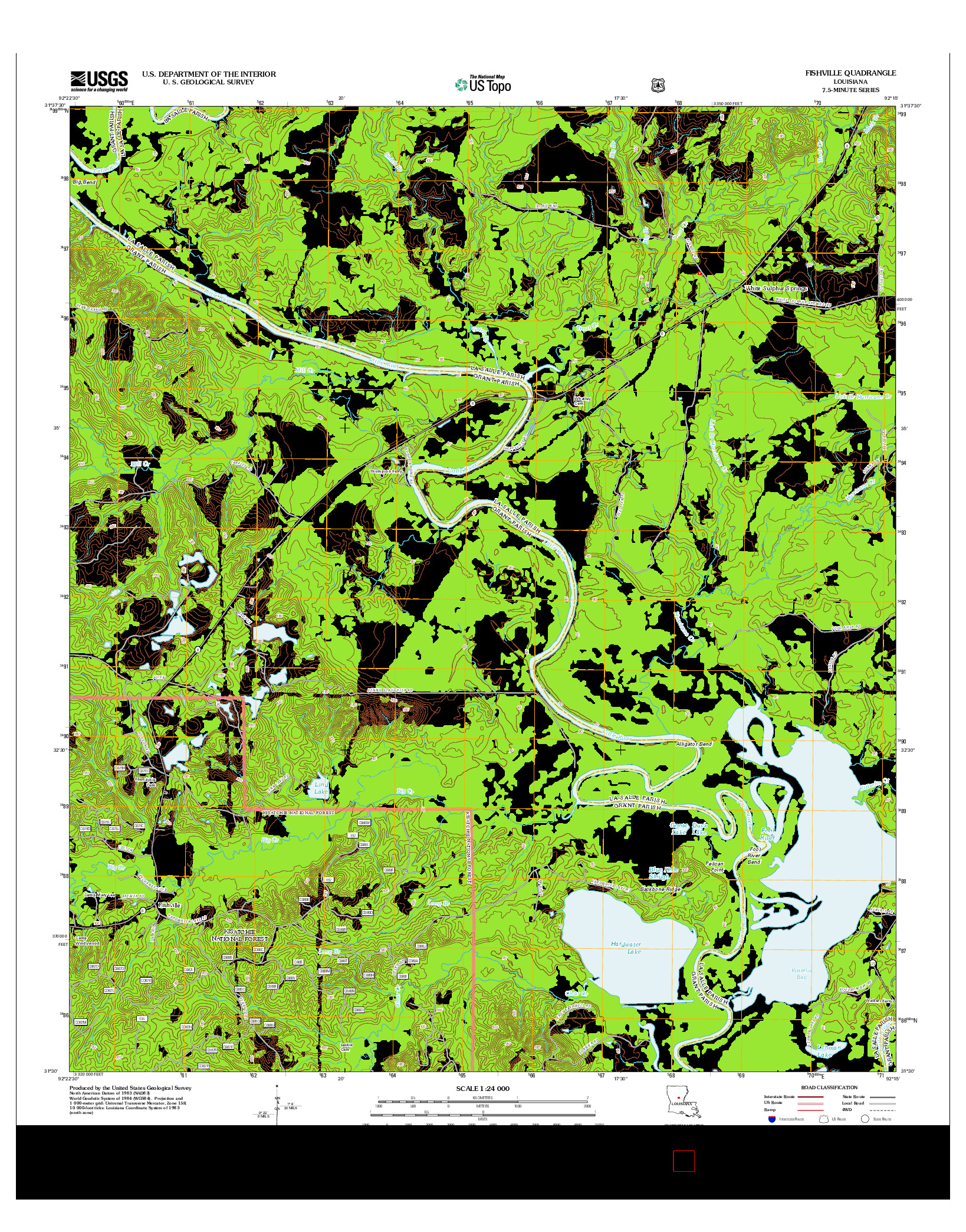 USGS US TOPO 7.5-MINUTE MAP FOR FISHVILLE, LA 2012