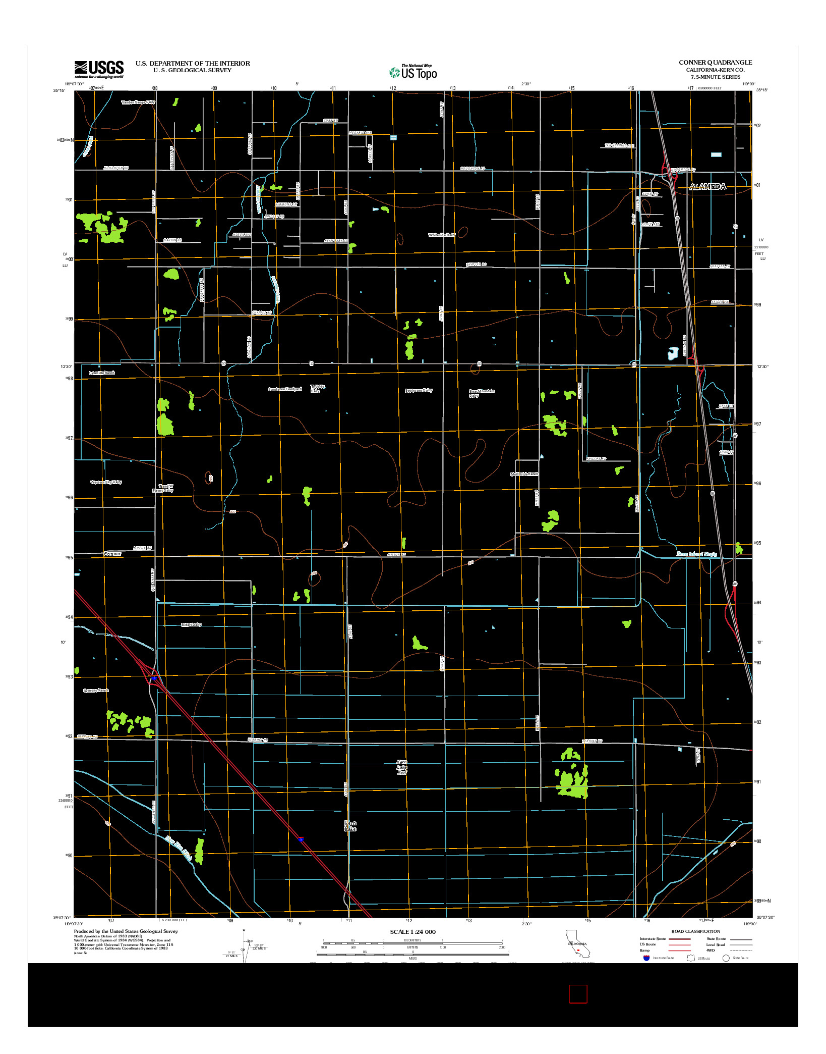 USGS US TOPO 7.5-MINUTE MAP FOR CONNER, CA 2012