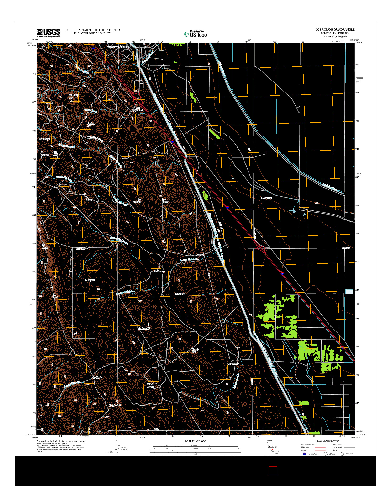 USGS US TOPO 7.5-MINUTE MAP FOR LOS VIEJOS, CA 2012