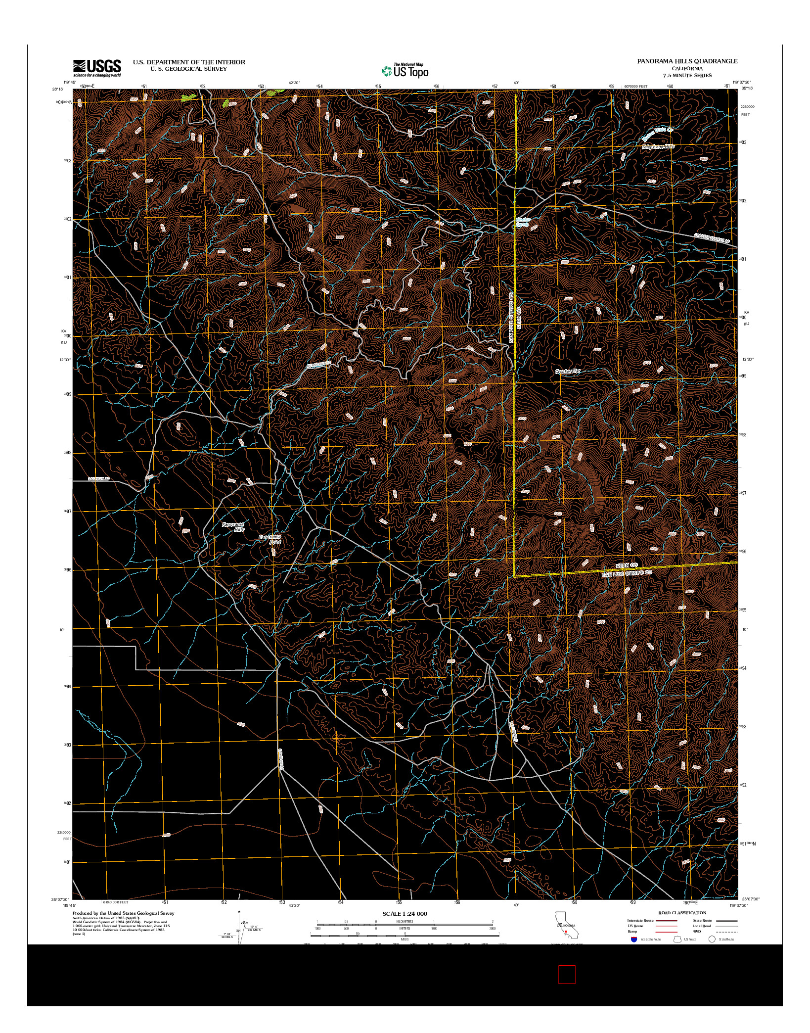 USGS US TOPO 7.5-MINUTE MAP FOR PANORAMA HILLS, CA 2012