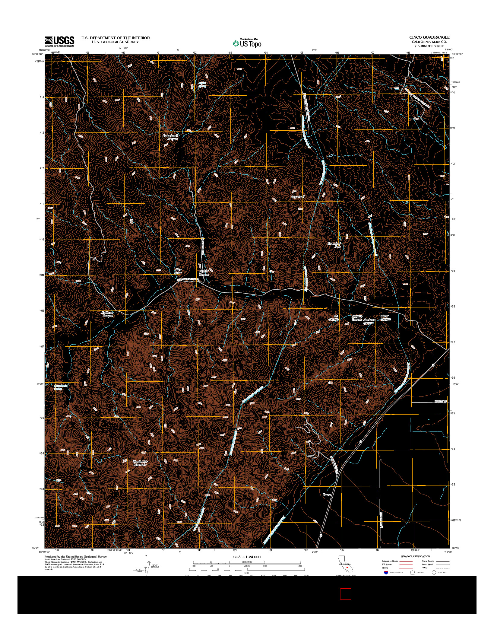 USGS US TOPO 7.5-MINUTE MAP FOR CINCO, CA 2012