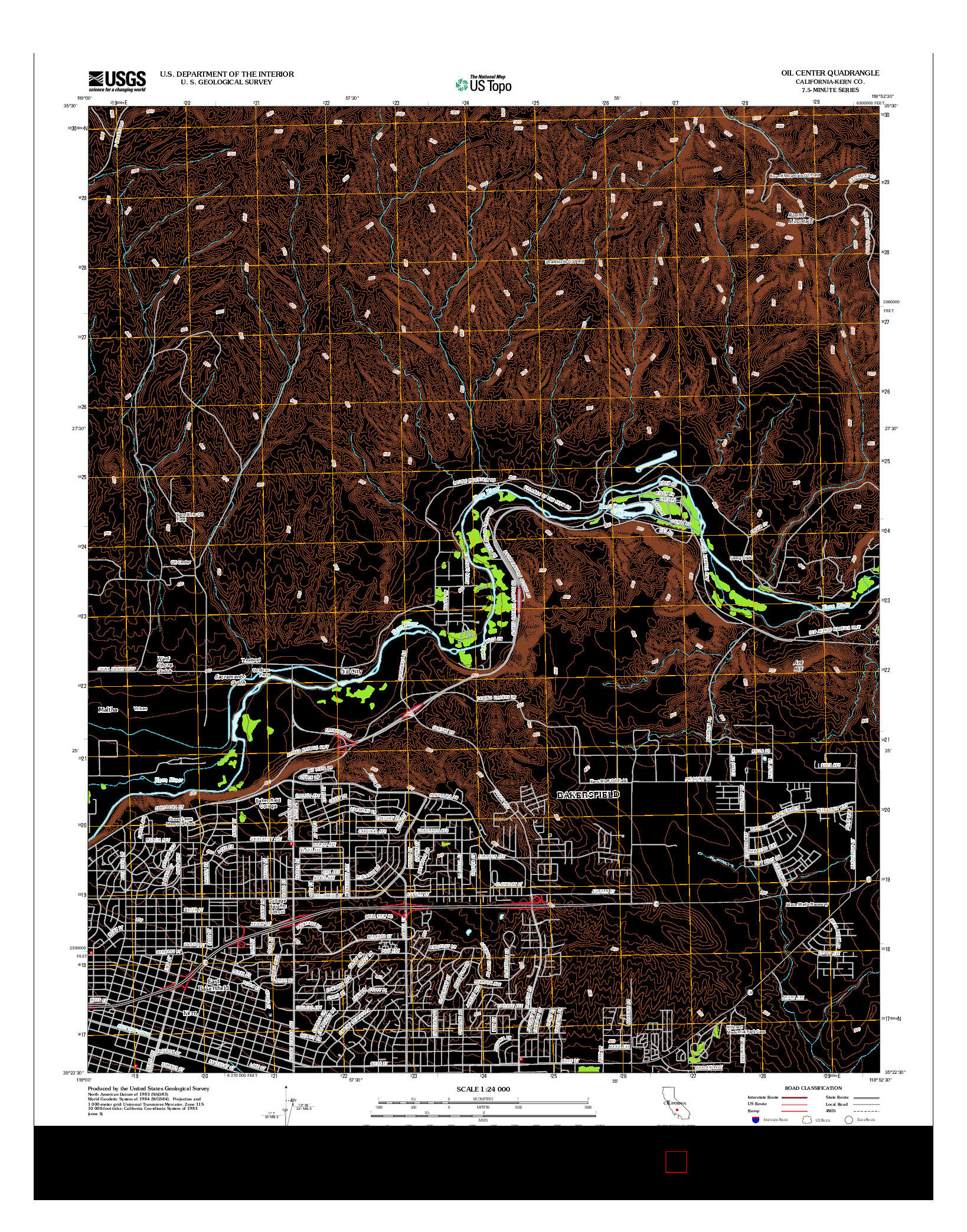 USGS US TOPO 7.5-MINUTE MAP FOR OIL CENTER, CA 2012