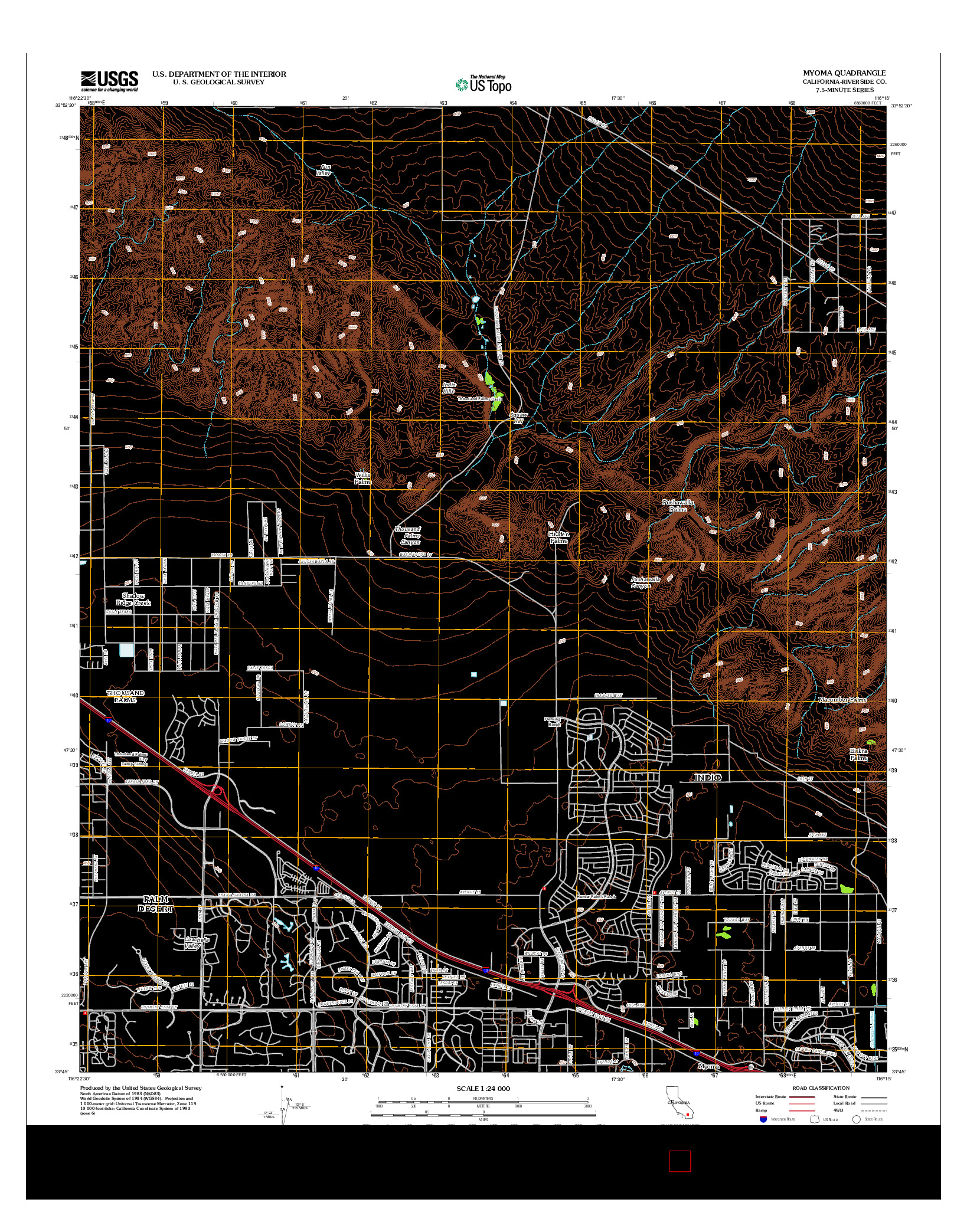 USGS US TOPO 7.5-MINUTE MAP FOR MYOMA, CA 2012