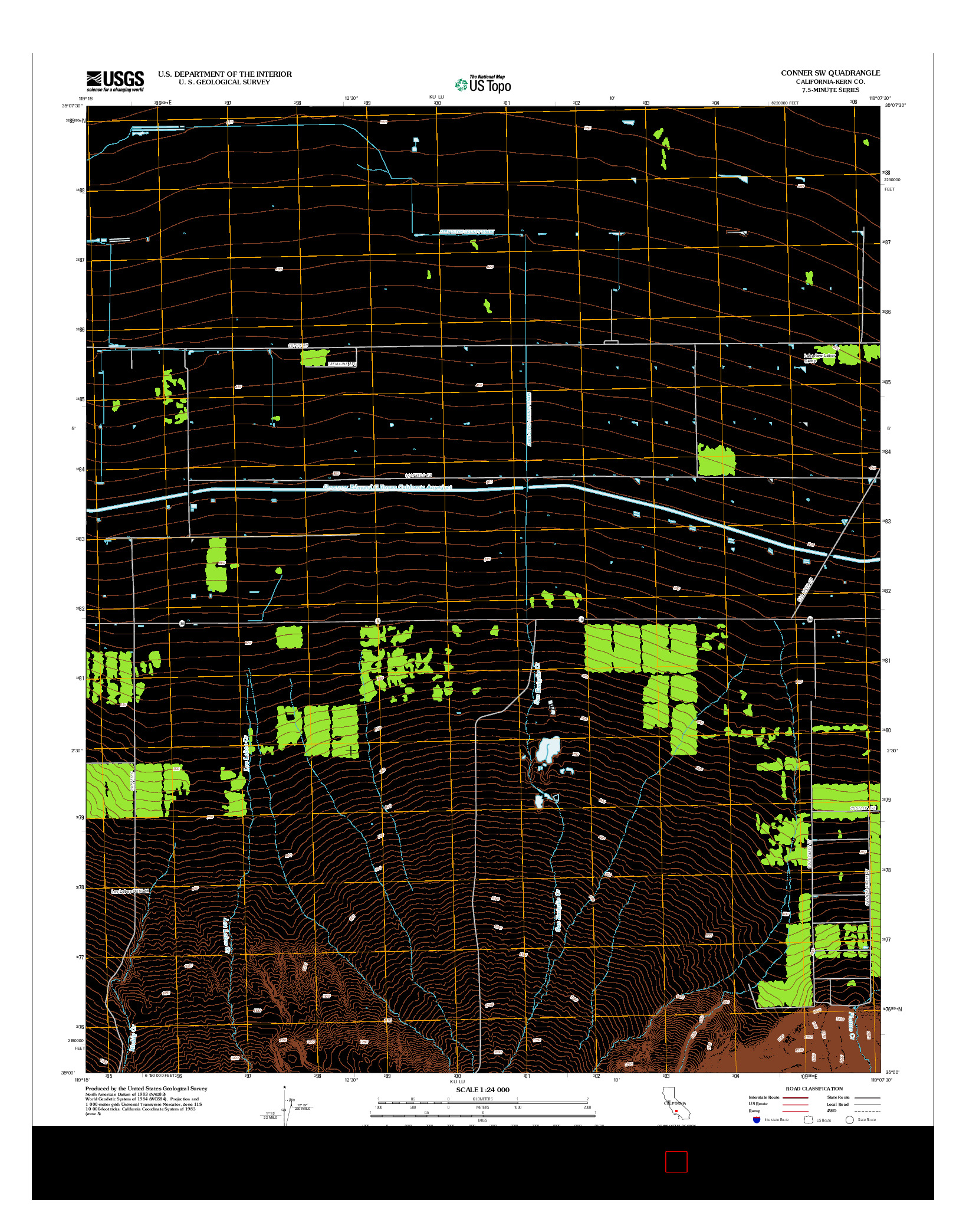 USGS US TOPO 7.5-MINUTE MAP FOR CONNER SW, CA 2012