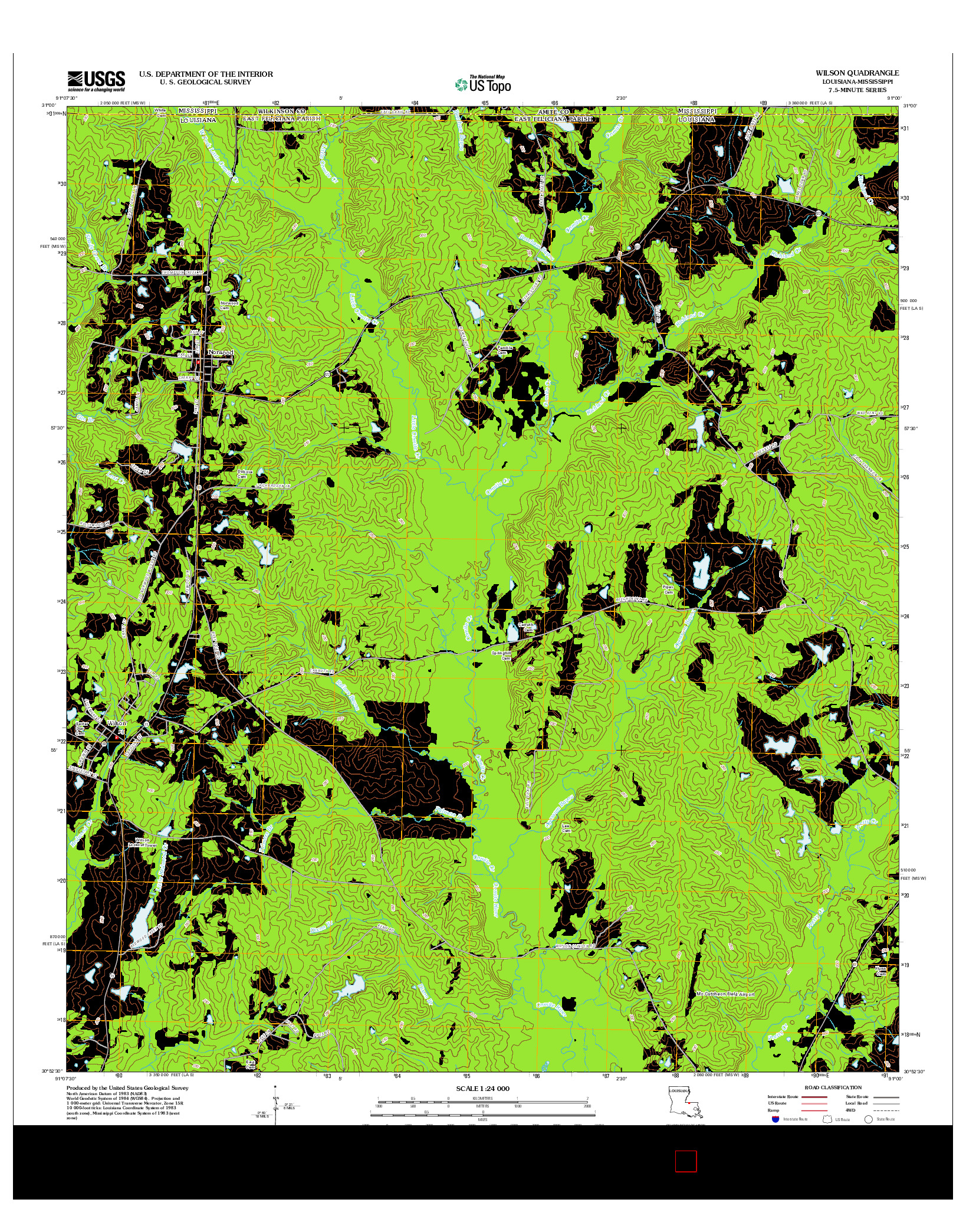 USGS US TOPO 7.5-MINUTE MAP FOR WILSON, LA-MS 2012