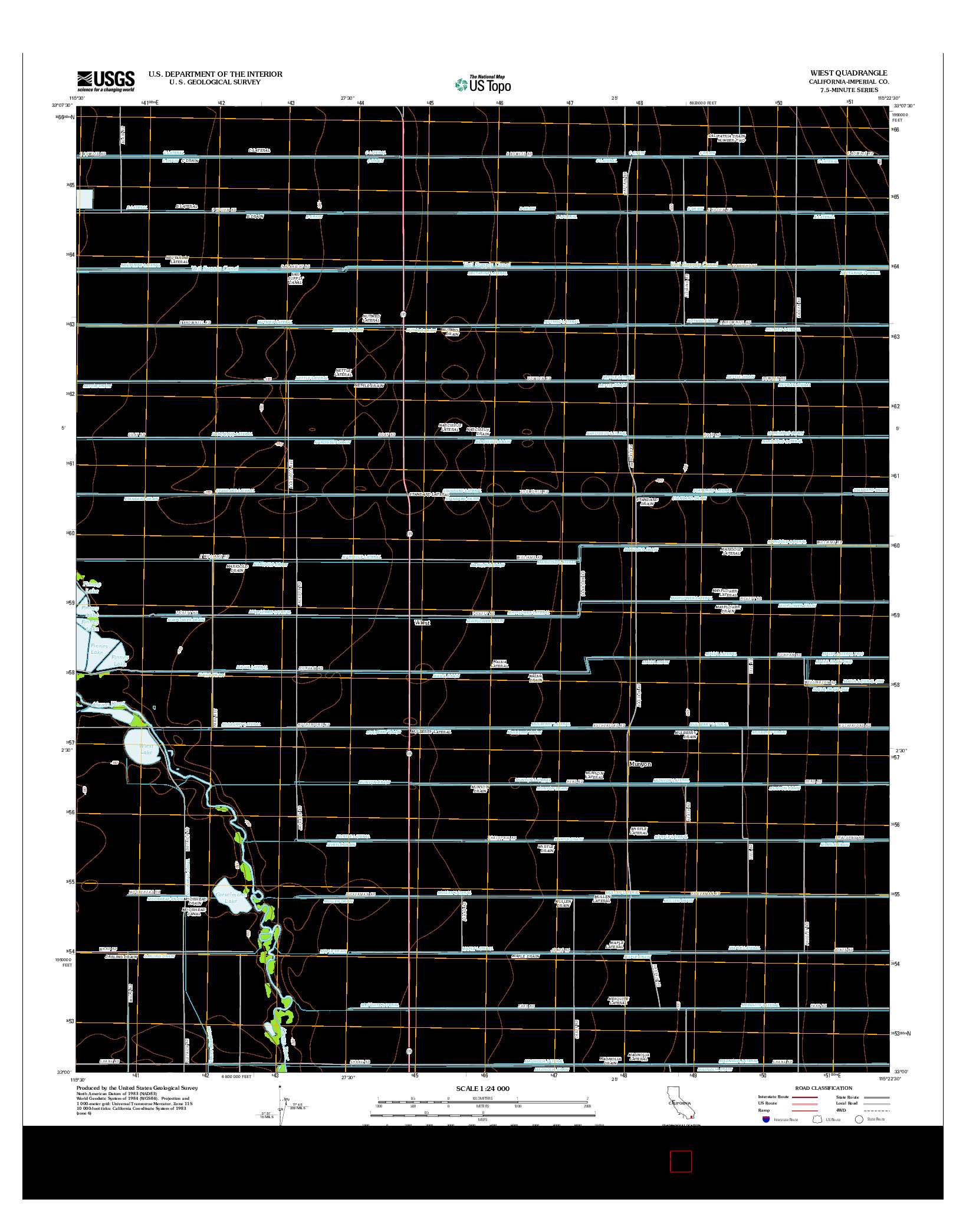 USGS US TOPO 7.5-MINUTE MAP FOR WIEST, CA 2012