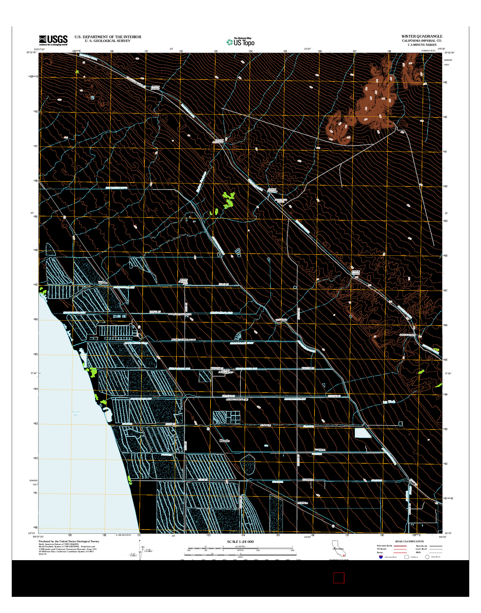 USGS US TOPO 7.5-MINUTE MAP FOR WISTER, CA 2012