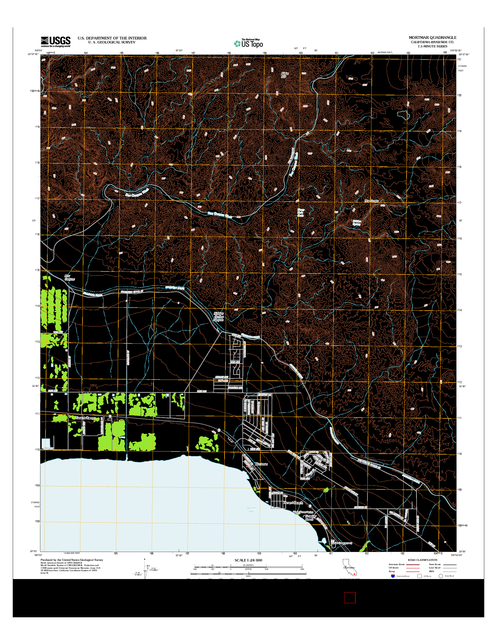 USGS US TOPO 7.5-MINUTE MAP FOR MORTMAR, CA 2012