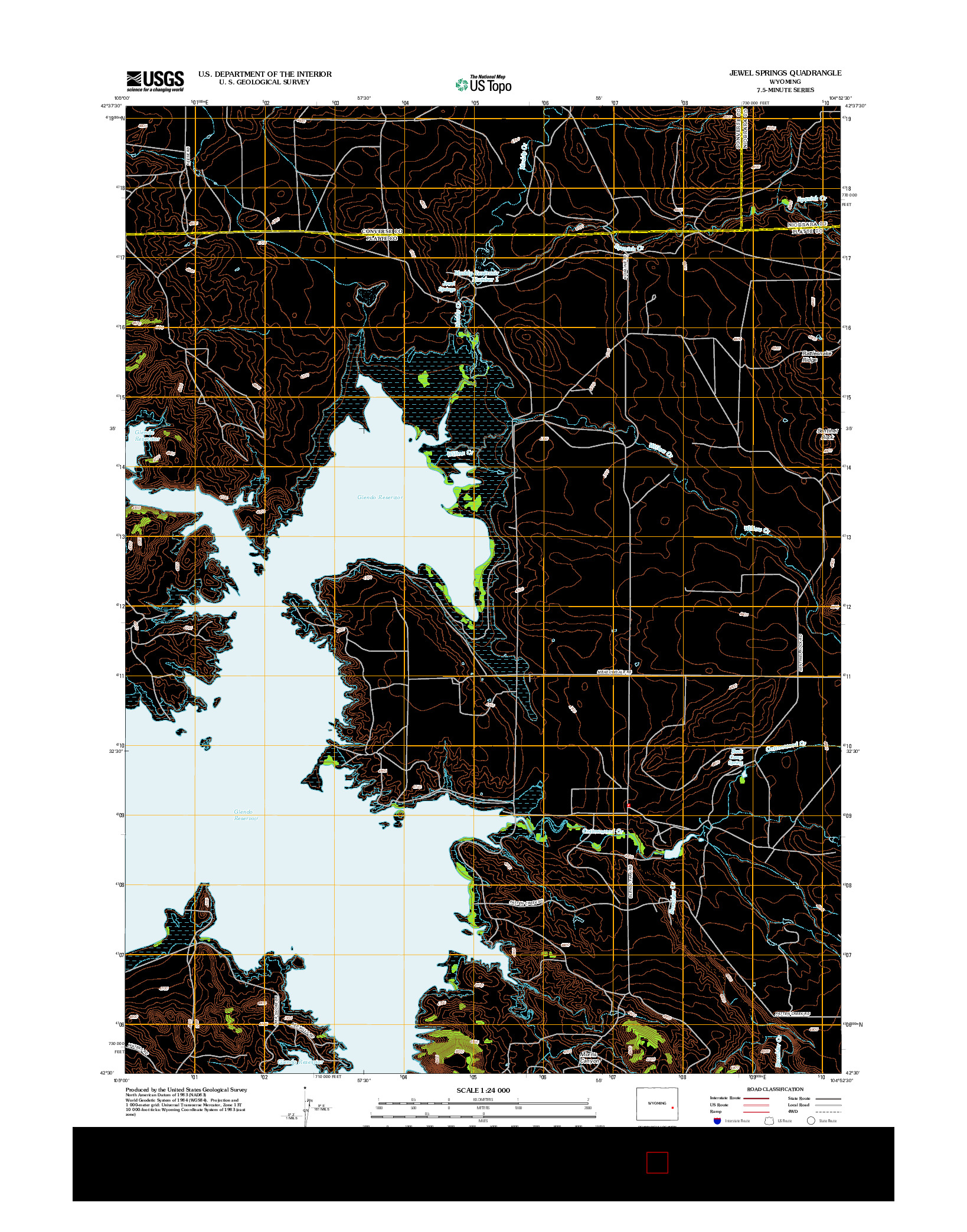 USGS US TOPO 7.5-MINUTE MAP FOR JEWEL SPRINGS, WY 2012