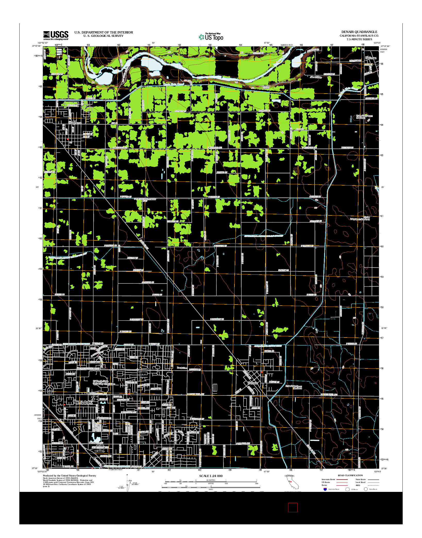 USGS US TOPO 7.5-MINUTE MAP FOR DENAIR, CA 2012