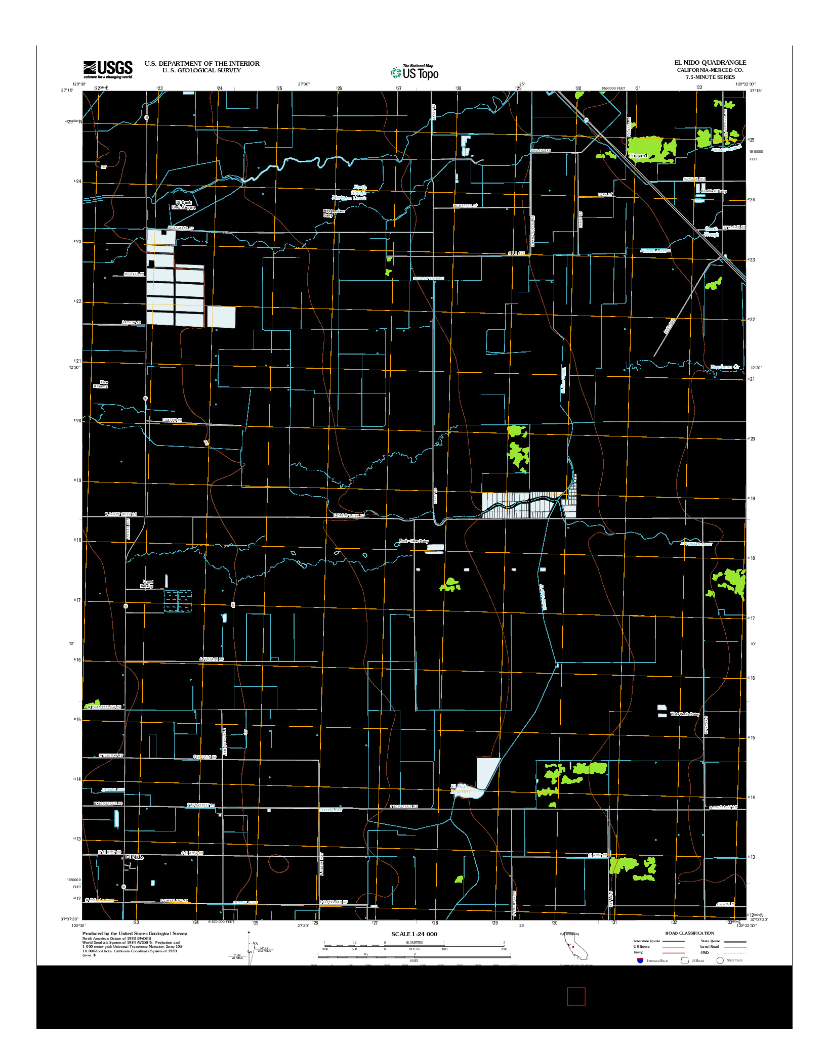 USGS US TOPO 7.5-MINUTE MAP FOR EL NIDO, CA 2012