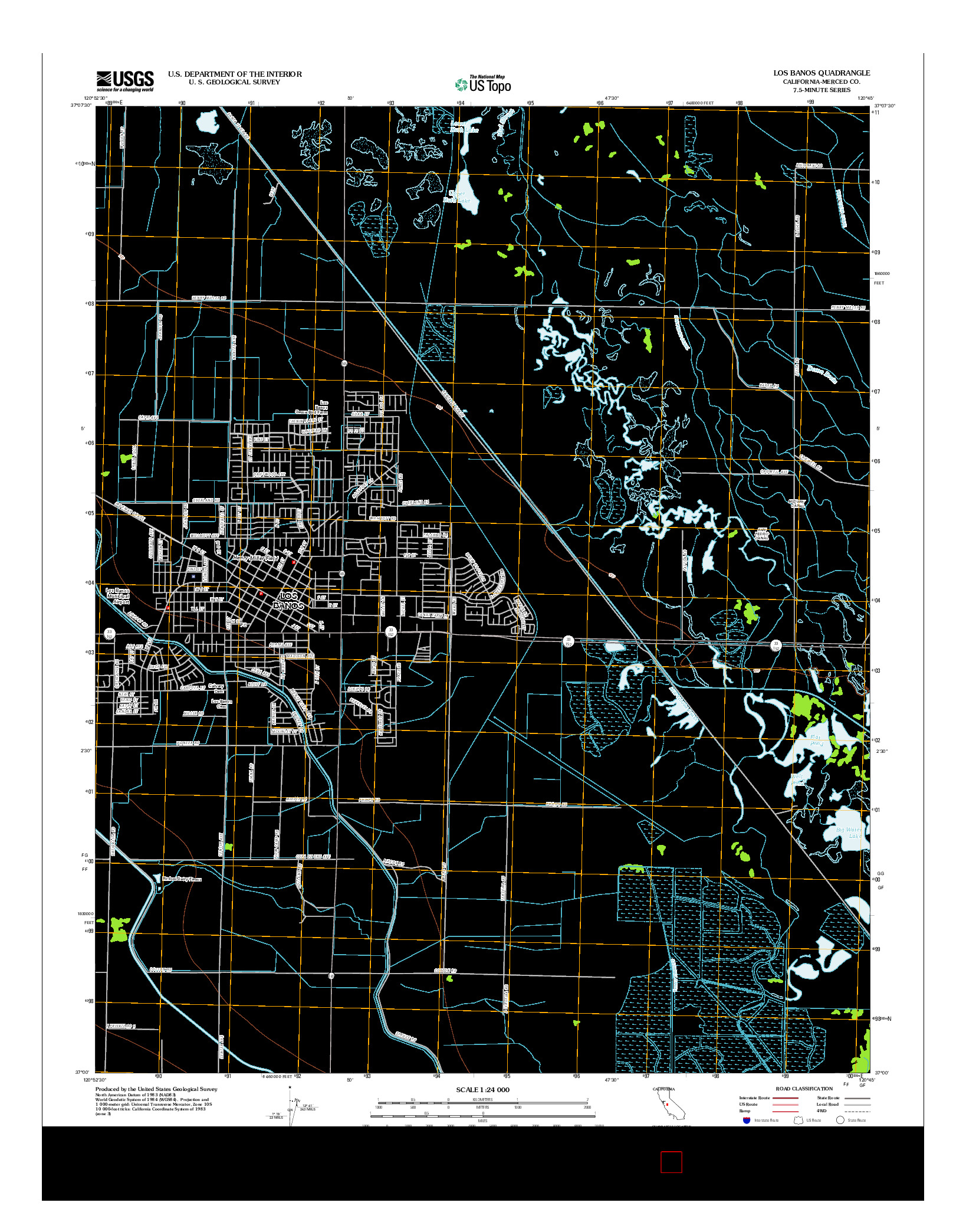 USGS US TOPO 7.5-MINUTE MAP FOR LOS BANOS, CA 2012