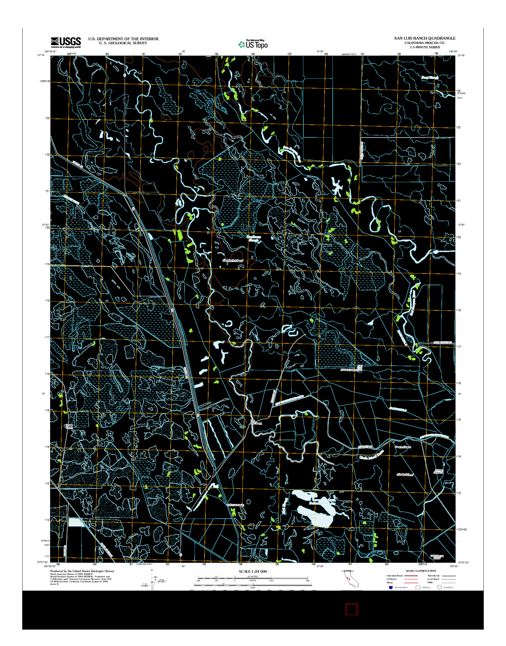 USGS US TOPO 7.5-MINUTE MAP FOR SAN LUIS RANCH, CA 2012