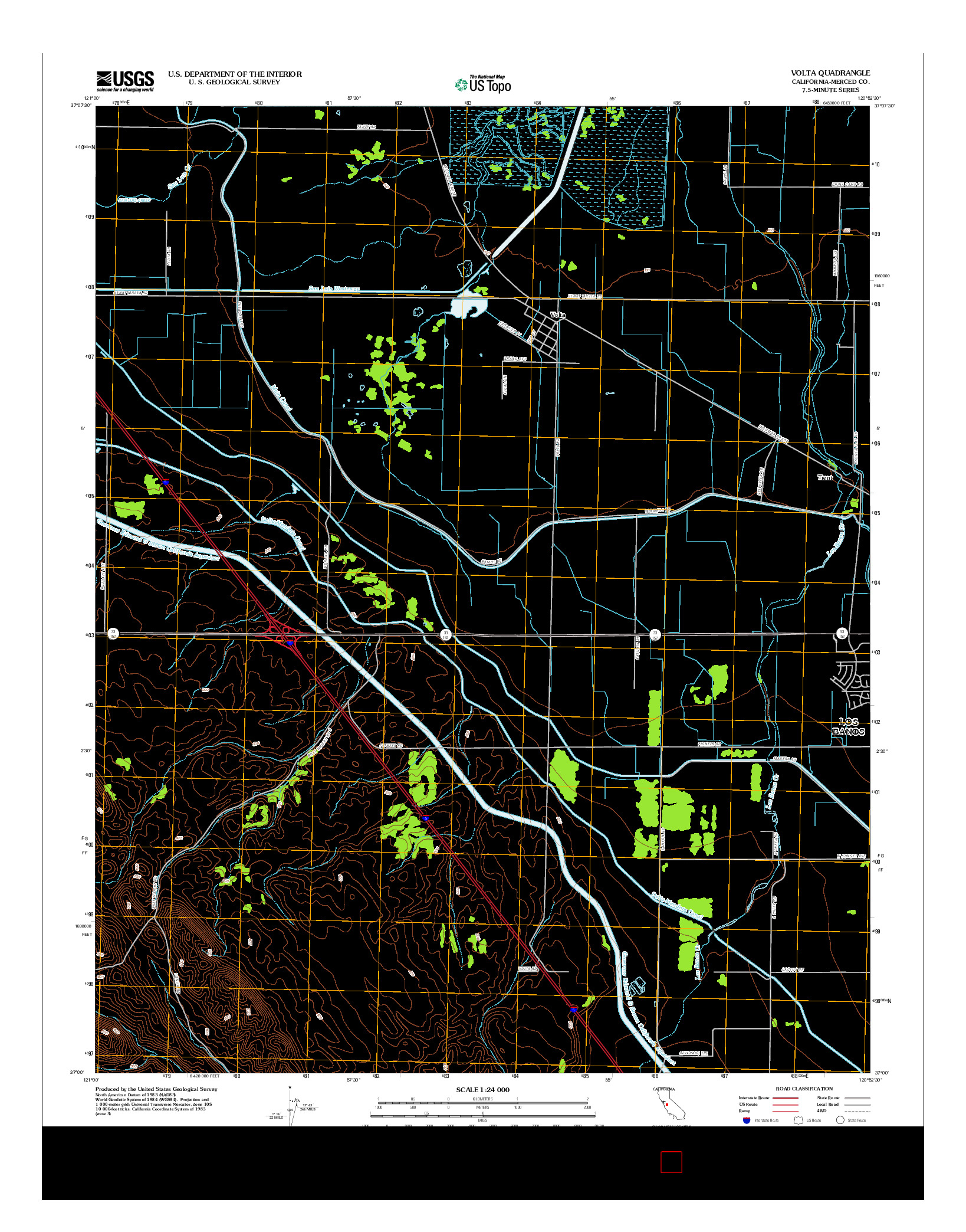 USGS US TOPO 7.5-MINUTE MAP FOR VOLTA, CA 2012