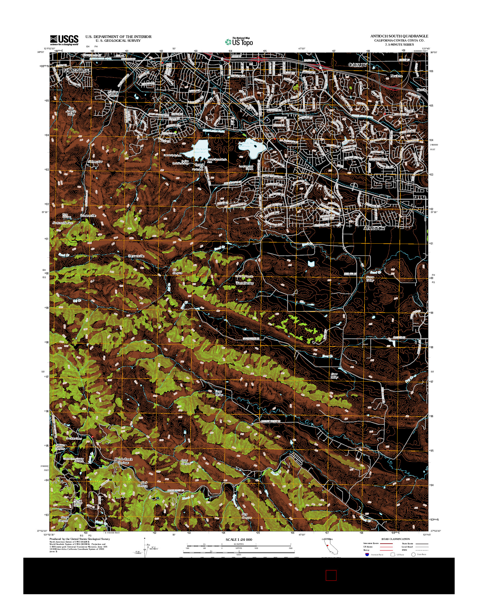 USGS US TOPO 7.5-MINUTE MAP FOR ANTIOCH SOUTH, CA 2012