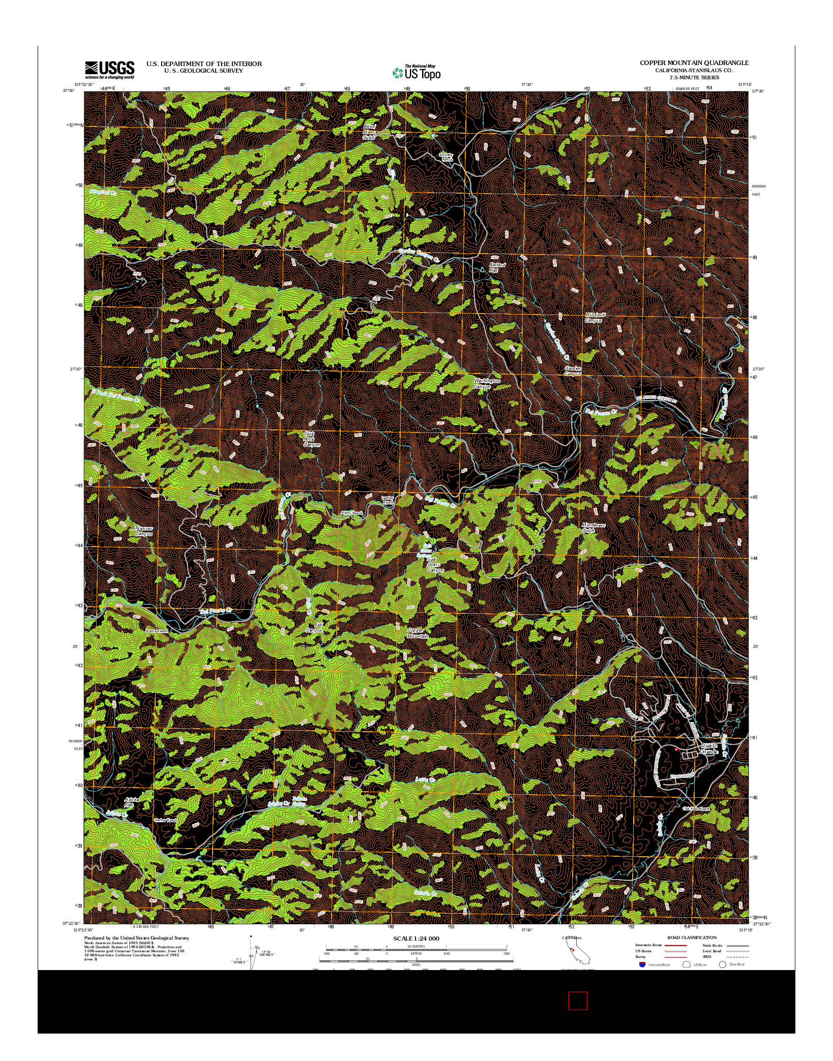 USGS US TOPO 7.5-MINUTE MAP FOR COPPER MOUNTAIN, CA 2012